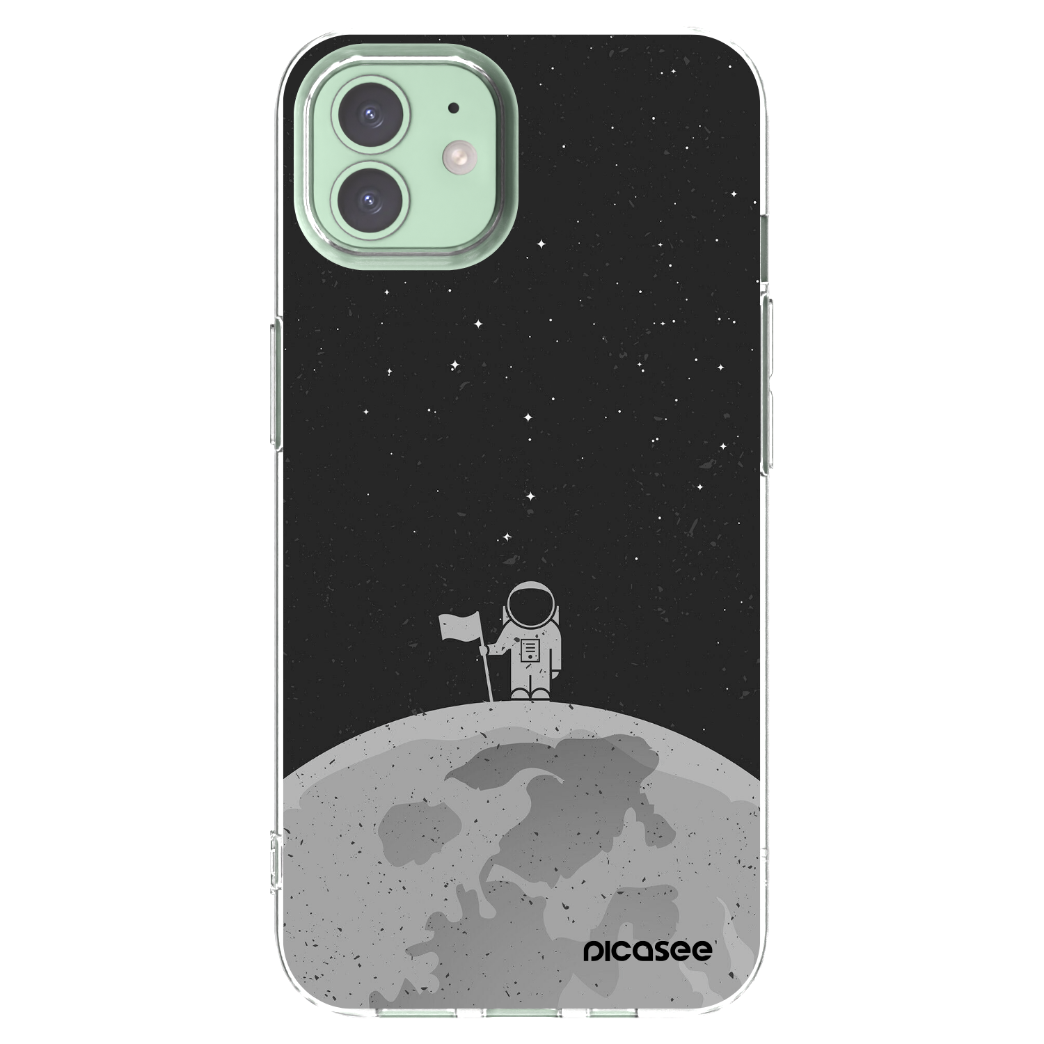 Picasee silikonový průhledný obal pro Apple iPhone 12 - Astronaut
