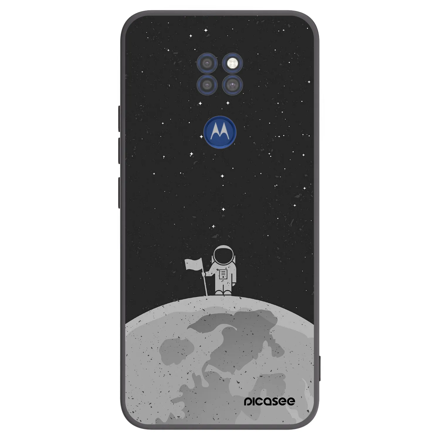 Picasee silikonový černý obal pro Motorola Moto G9 Play - Astronaut