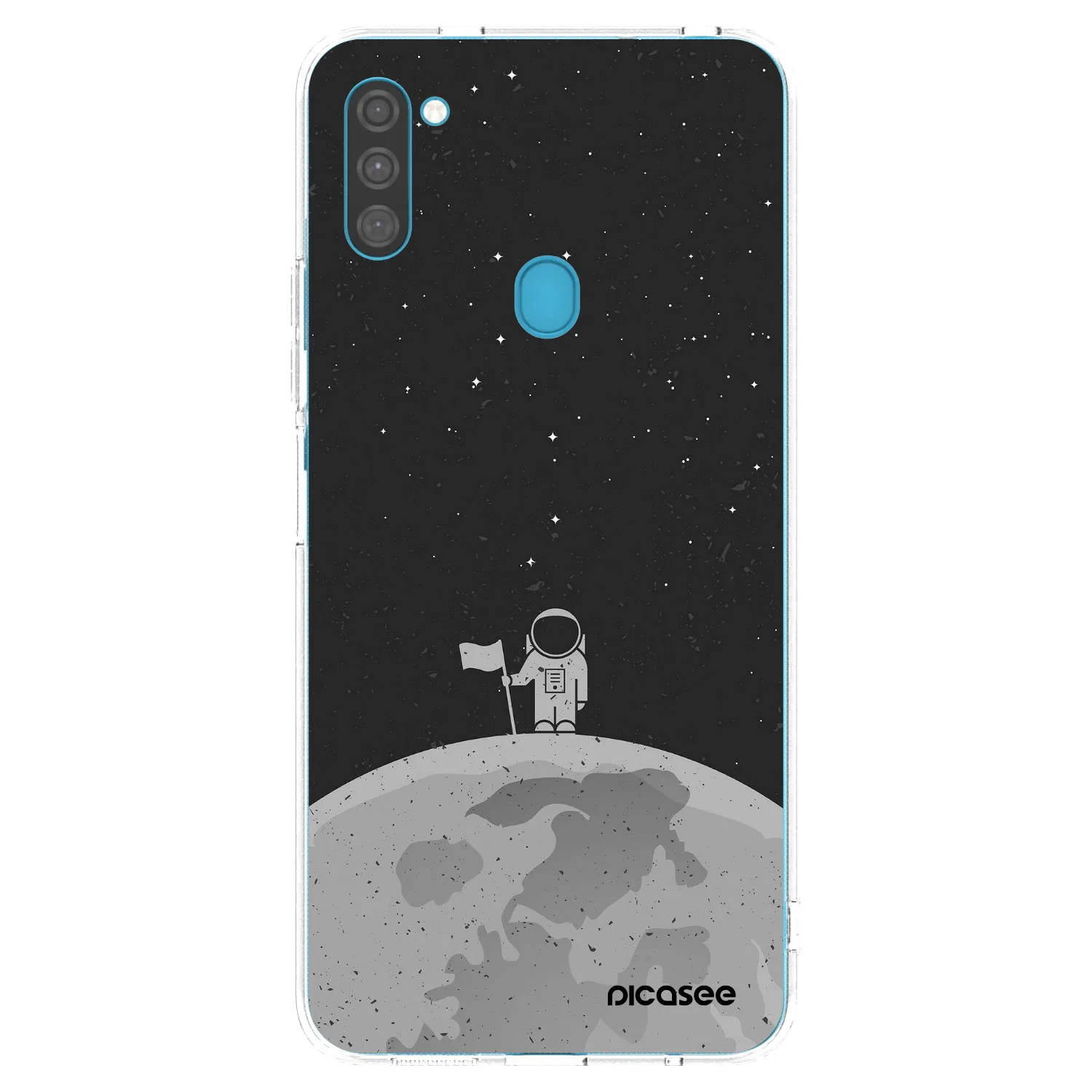 Picasee silikonový průhledný obal pro Samsung Galaxy M11 - Astronaut