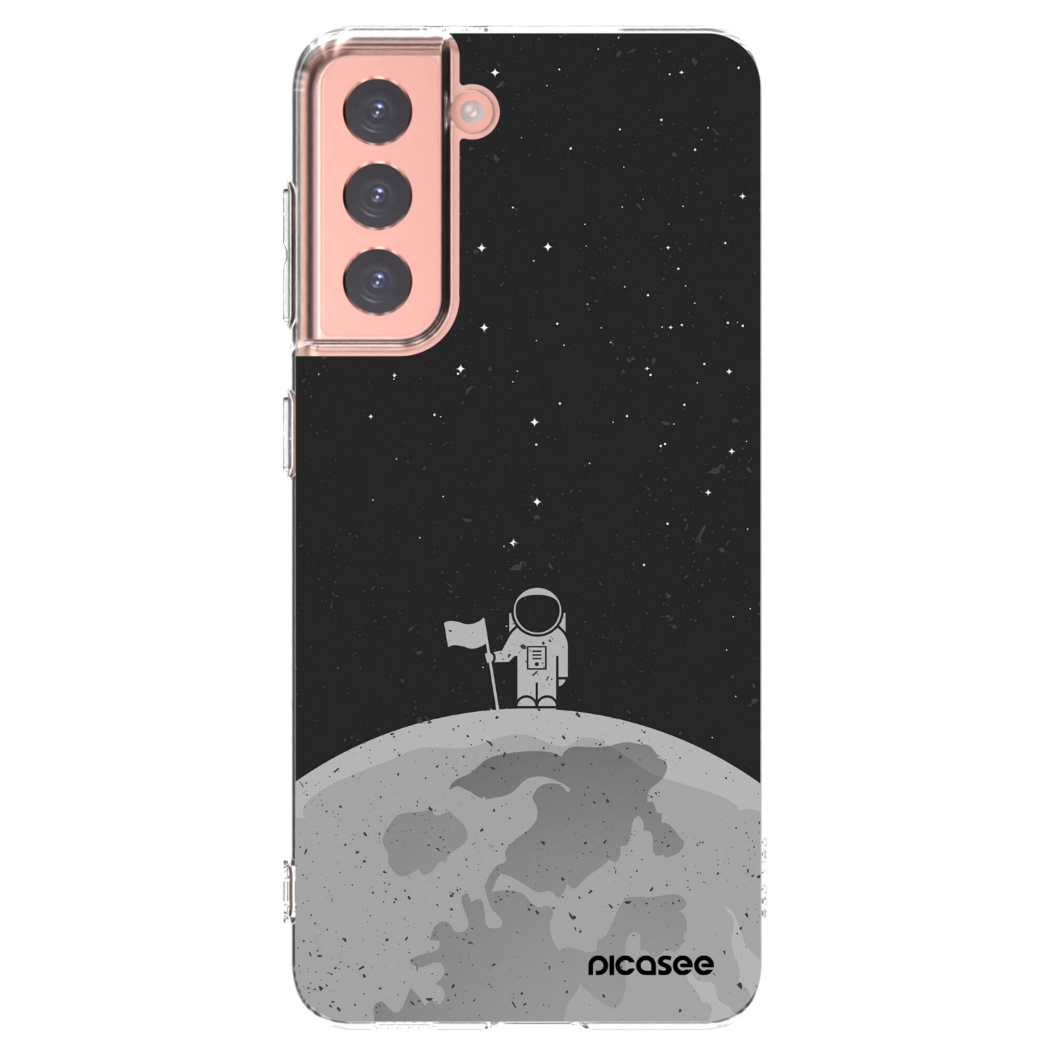 Picasee silikonový průhledný obal pro Samsung Galaxy S21 5G G991B - Astronaut