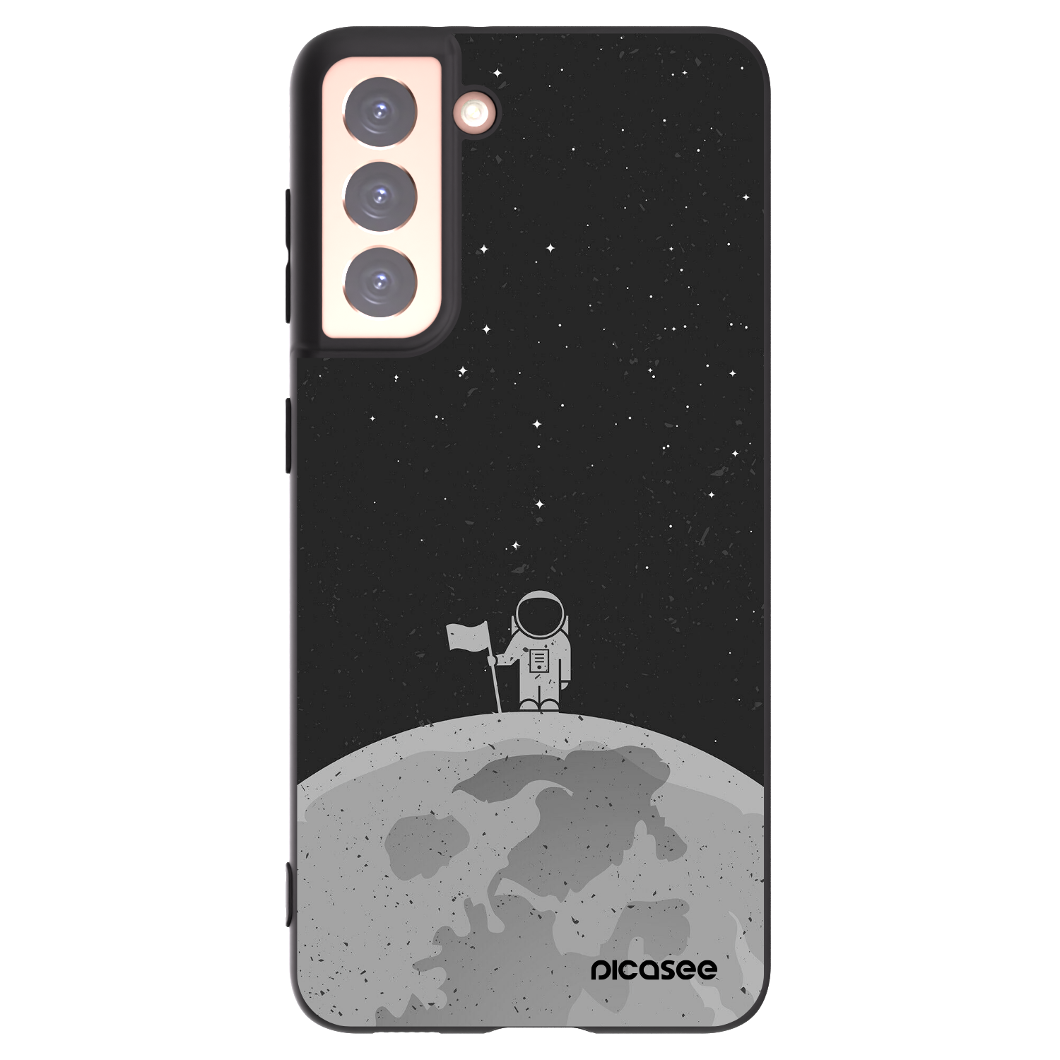 Picasee silikonový černý obal pro Samsung Galaxy S21 5G G991B - Astronaut