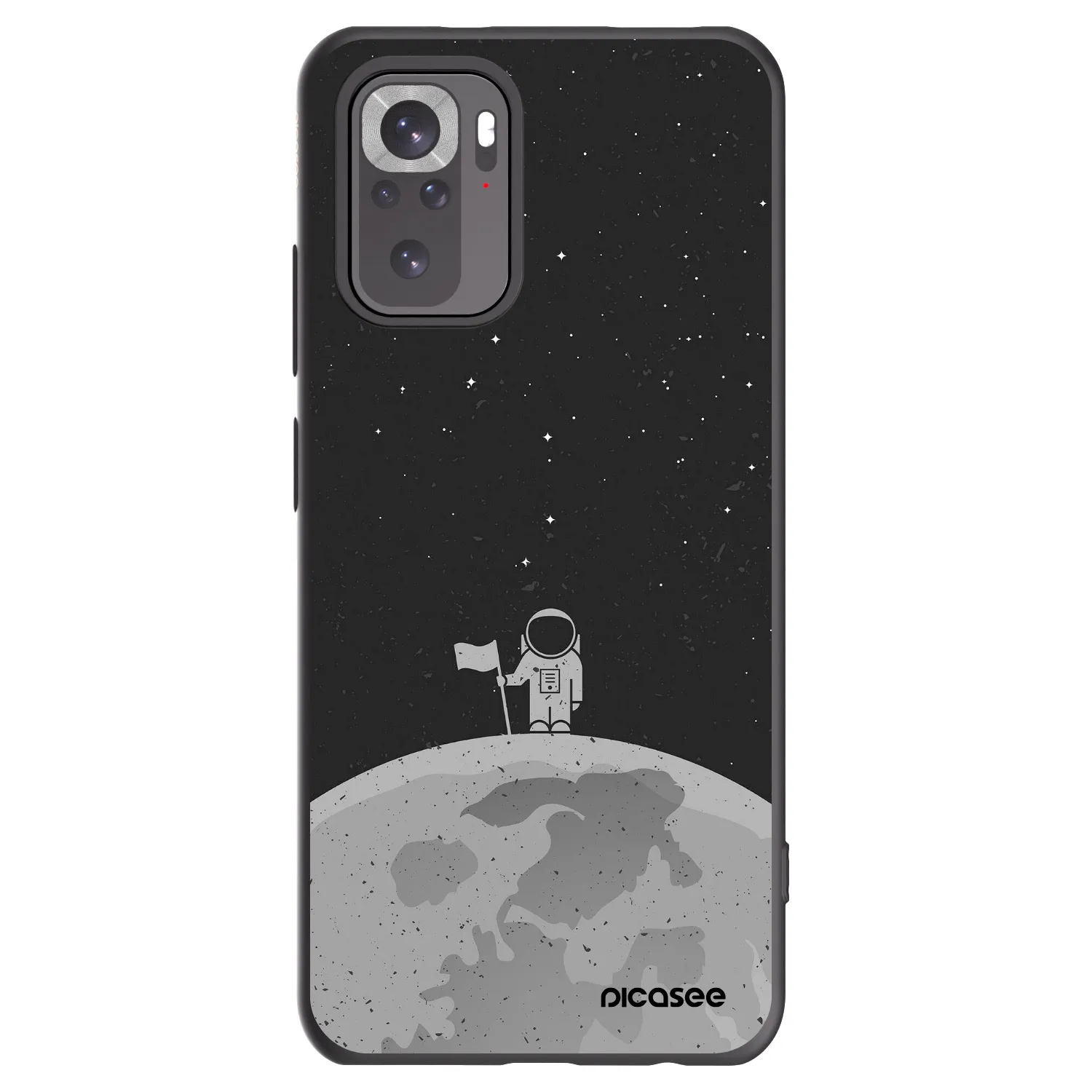 Picasee silikonový černý obal pro Xiaomi Redmi Note 10 - Astronaut