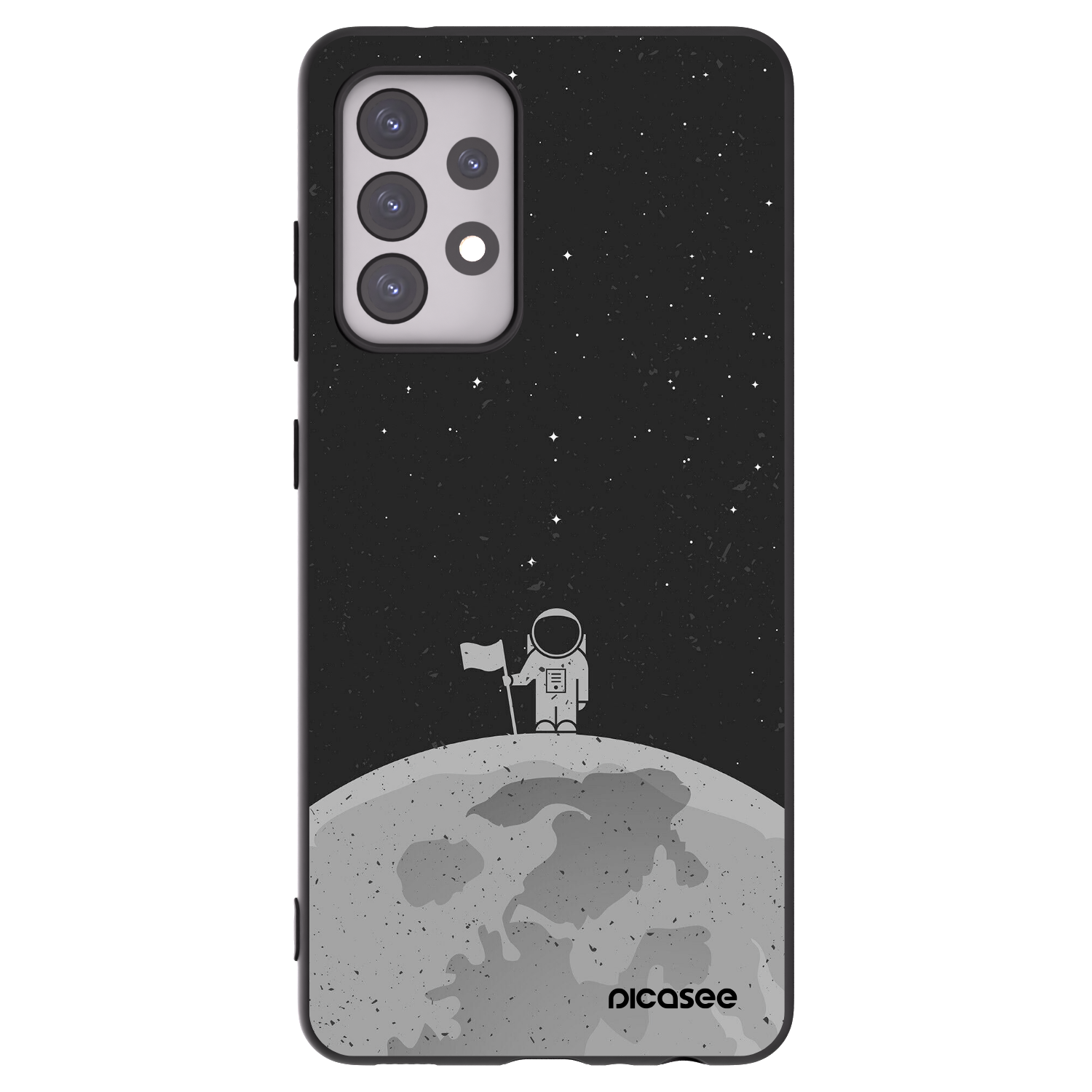 Picasee silikonový černý obal pro Samsung Galaxy A52 5G A525F - Astronaut