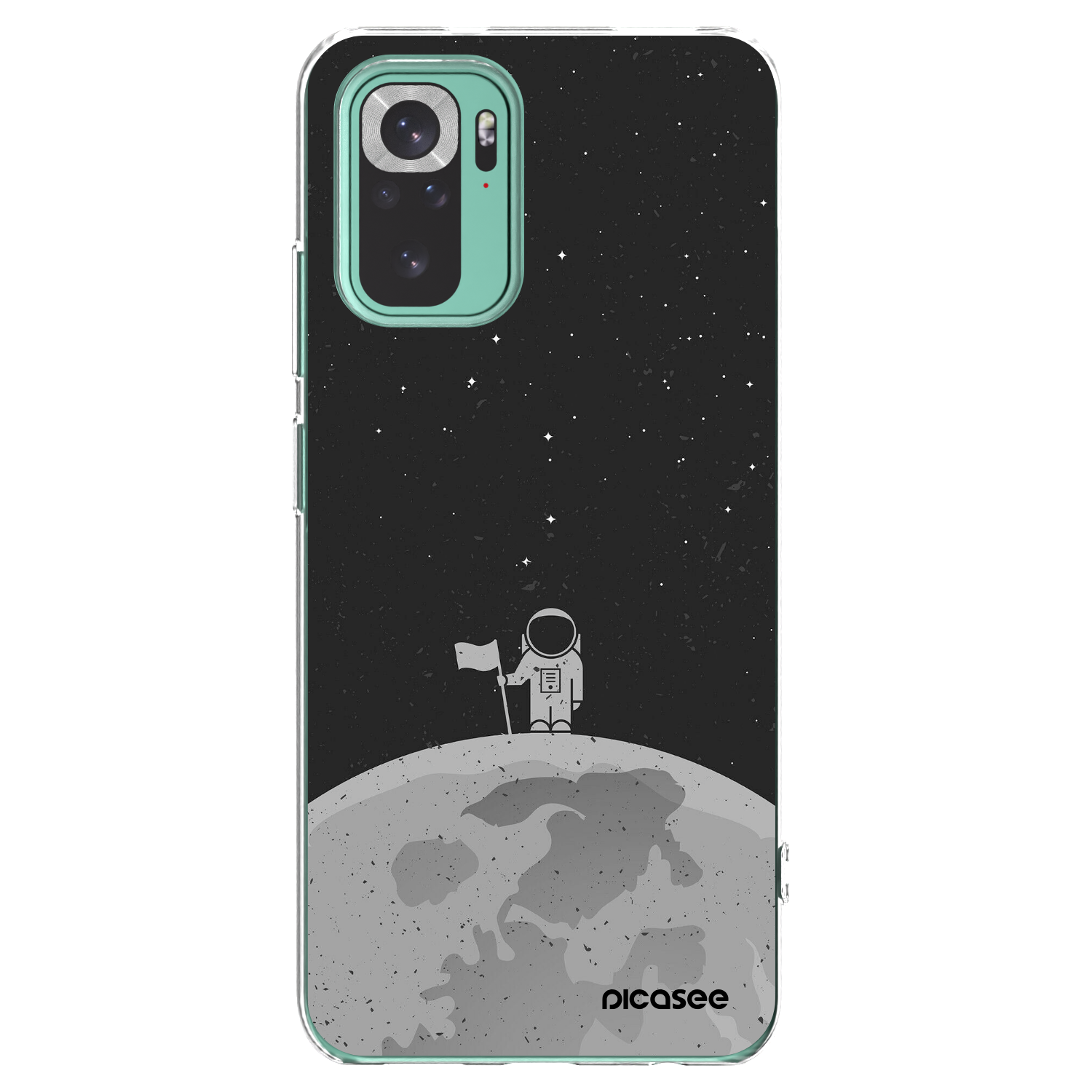 Picasee silikonový průhledný obal pro Xiaomi Redmi Note 10 Pro - Astronaut