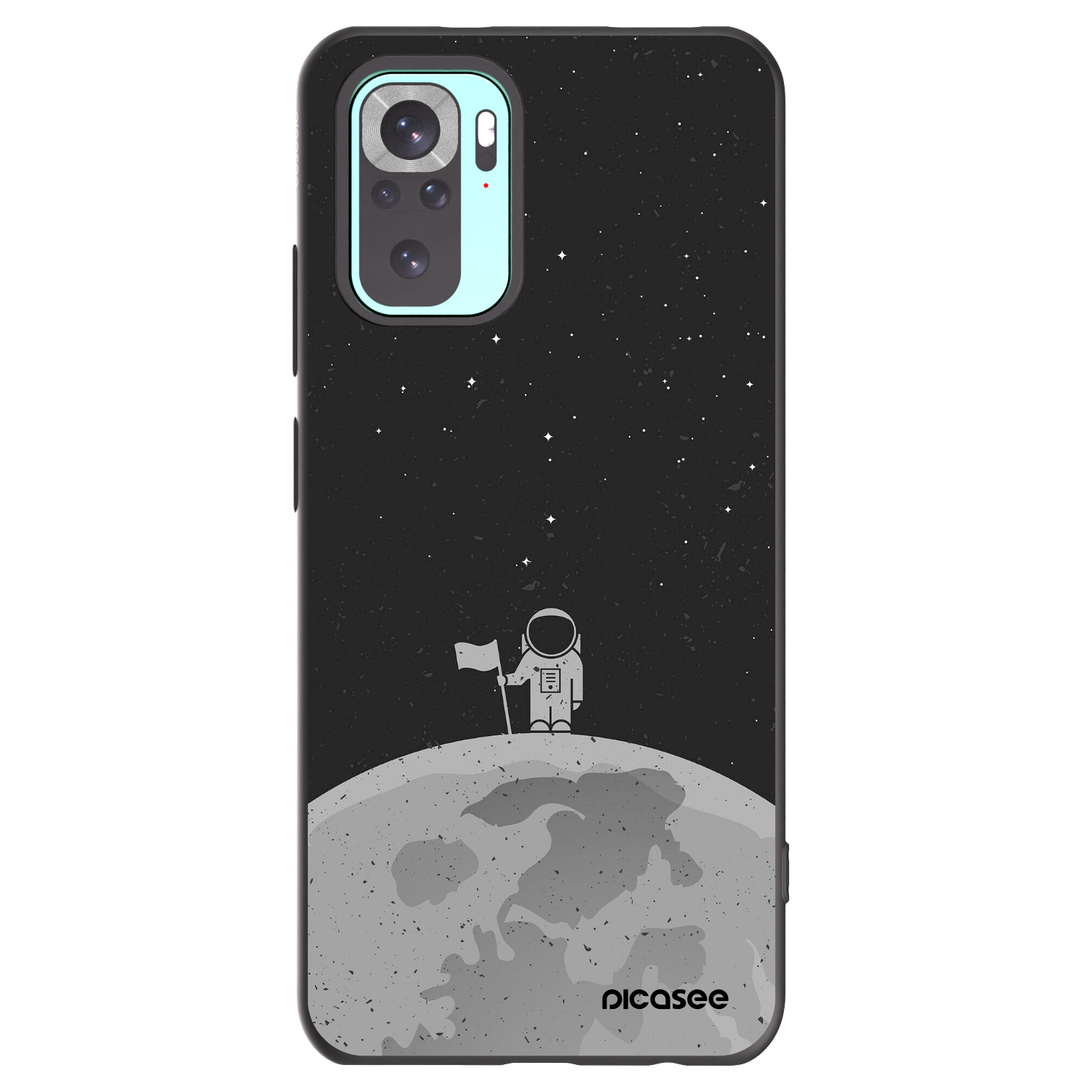 Picasee silikonový černý obal pro Xiaomi Redmi Note 10 Pro - Astronaut