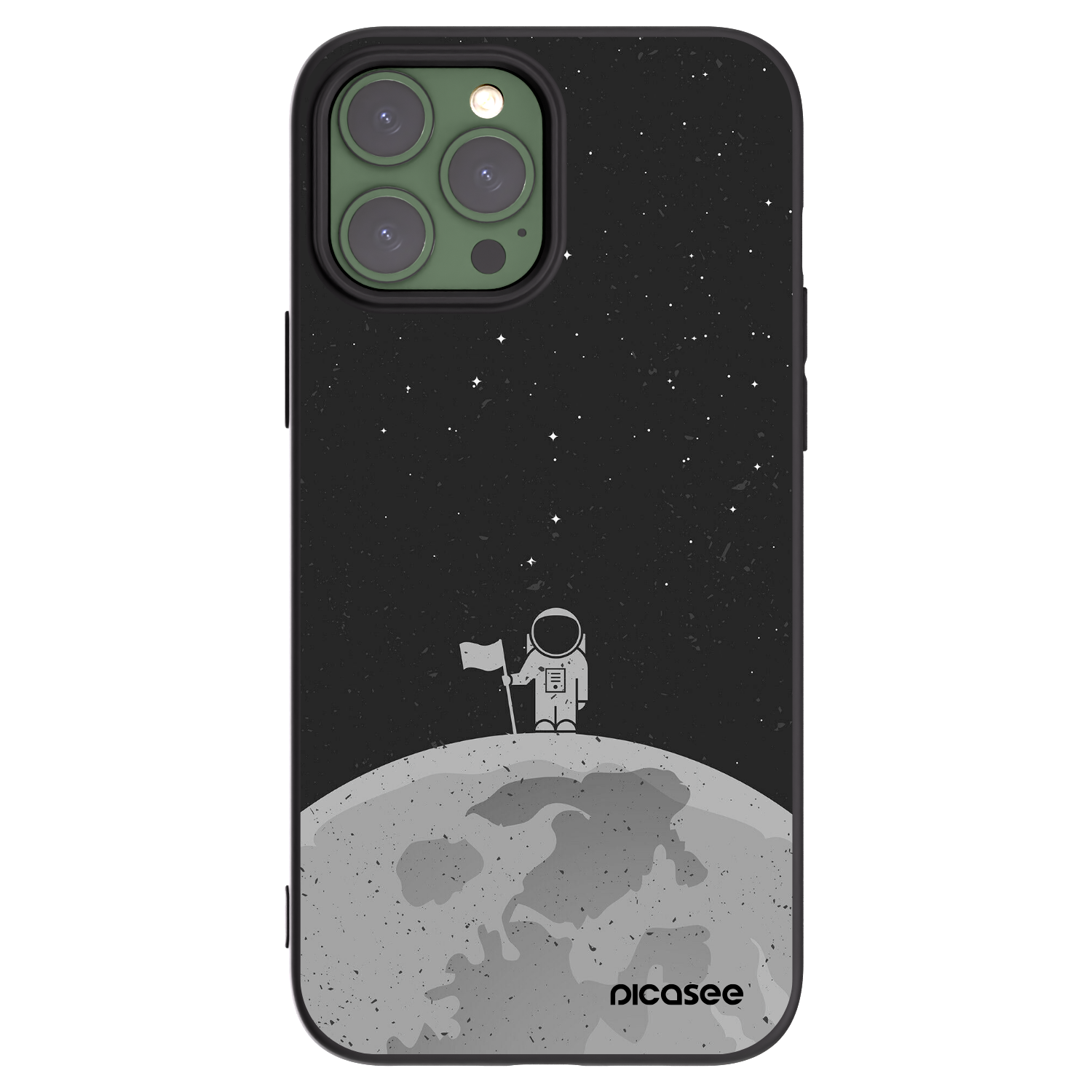 Picasee silikonový černý obal pro Apple iPhone 13 Pro Max - Astronaut