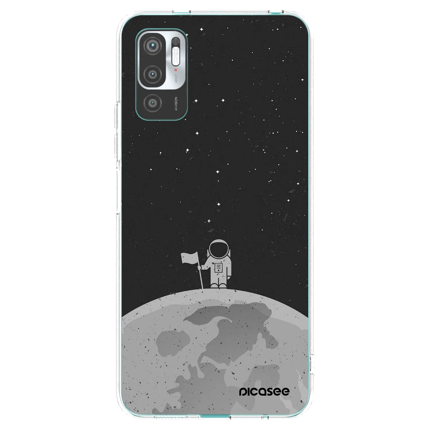 Picasee silikonový průhledný obal pro Xiaomi Redmi Note 10 5G - Astronaut