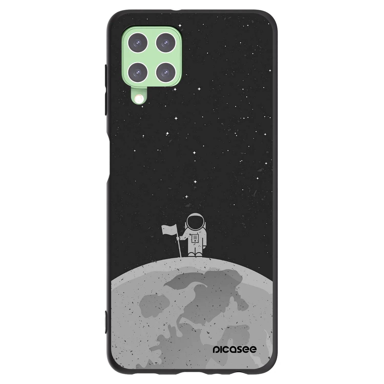 Picasee silikonový černý obal pro Samsung Galaxy A22 A225F 4G - Astronaut