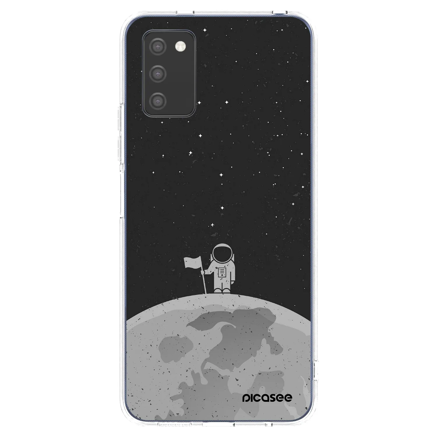 Picasee silikonový průhledný obal pro Samsung Galaxy A03s A037G - Astronaut