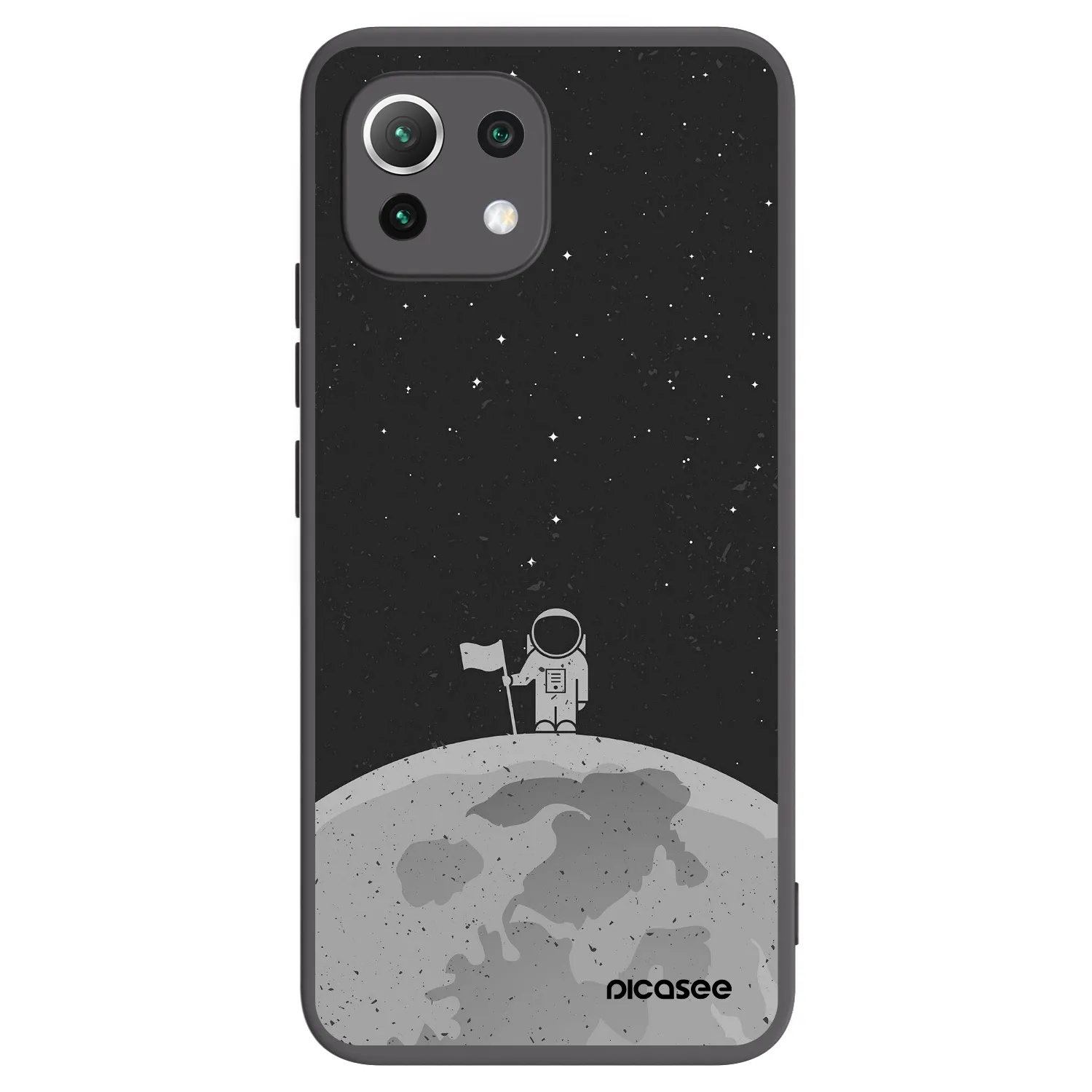 Picasee silikonový černý obal pro Xiaomi 11 Lite 5G NE - Astronaut