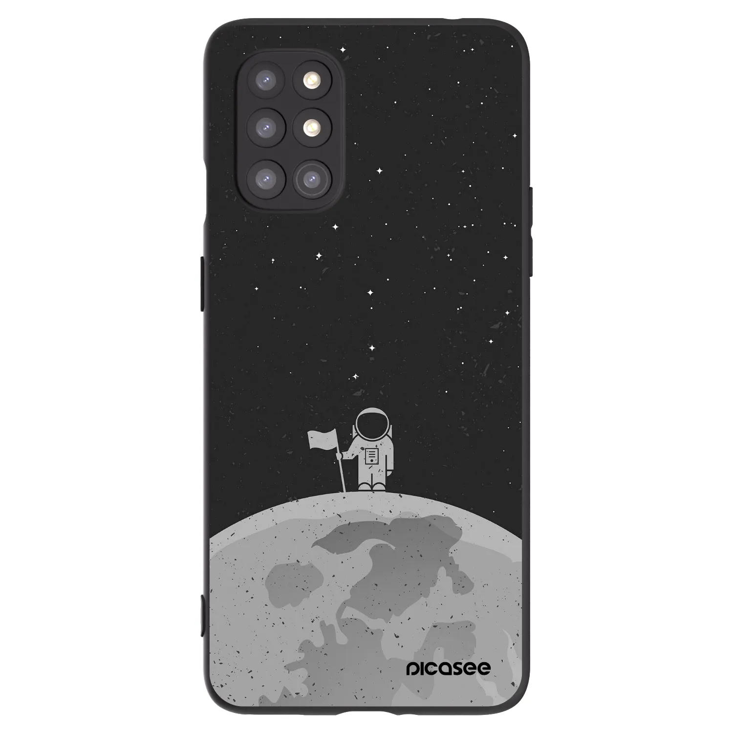 Picasee silikonový černý obal pro OnePlus 8T - Astronaut
