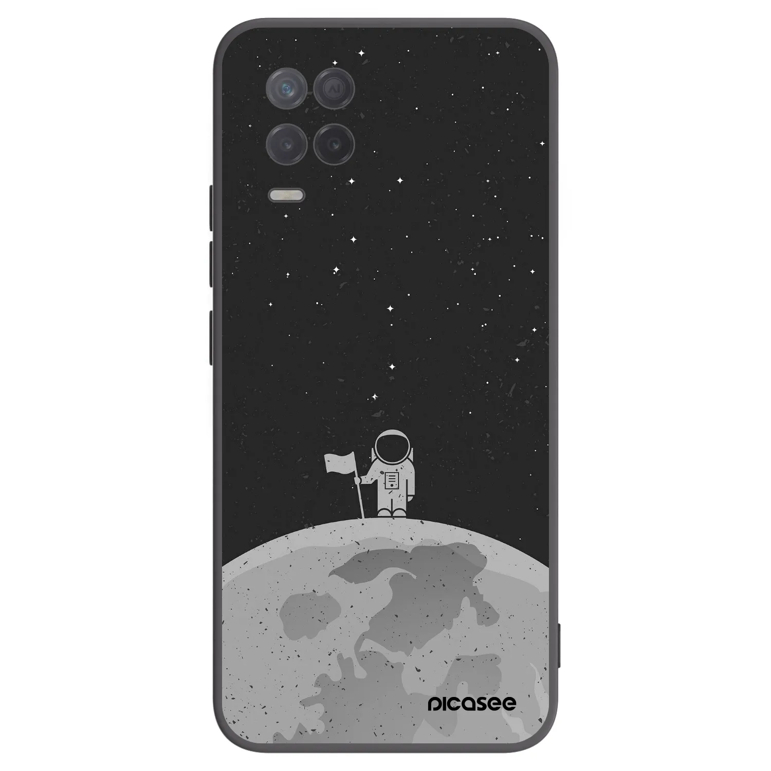 Picasee silikonový černý obal pro Realme 8 5G - Astronaut