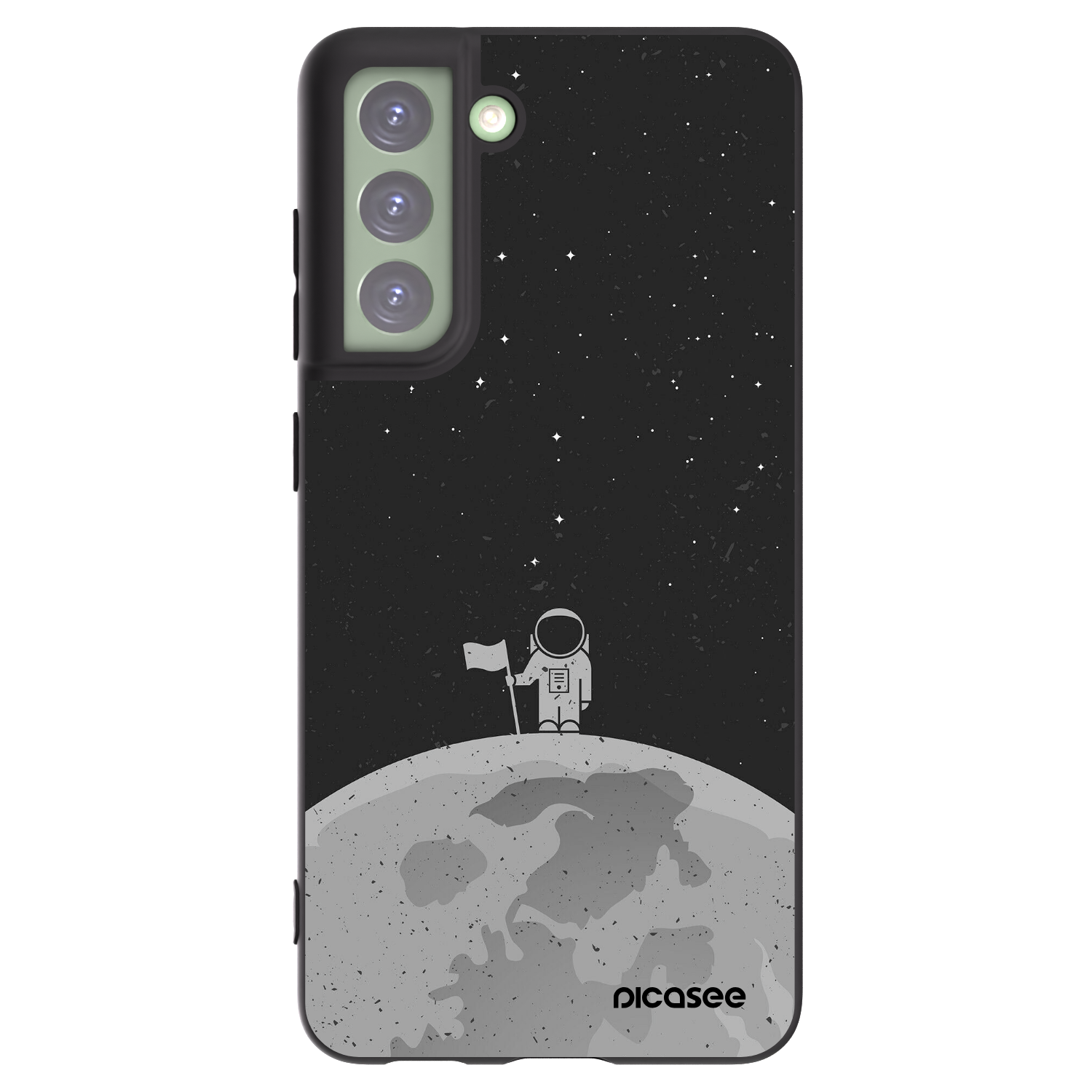 Picasee silikonový černý obal pro Samsung Galaxy S21 FE 5G - Astronaut