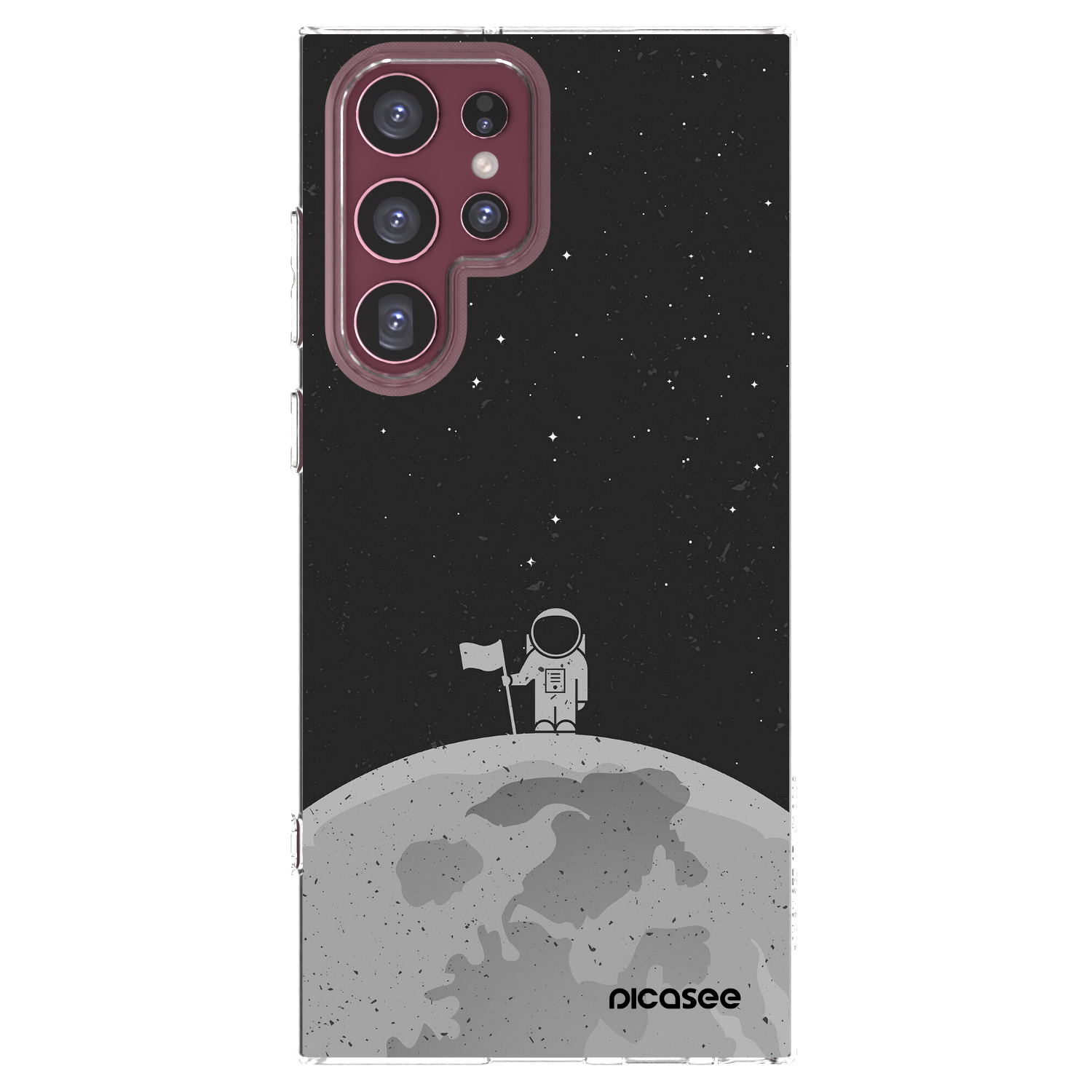Picasee silikonový průhledný obal pro Samsung Galaxy S22 Ultra 5G - Astronaut