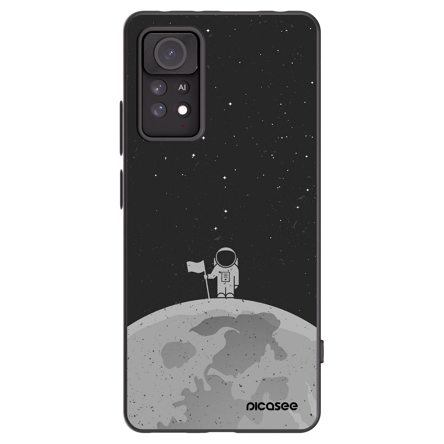Picasee silikonový černý obal pro Xiaomi Redmi Note 11 Pro - Astronaut