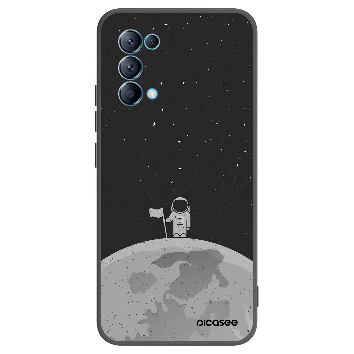 Picasee silikonový černý obal pro OPPO Reno 5 5G - Astronaut