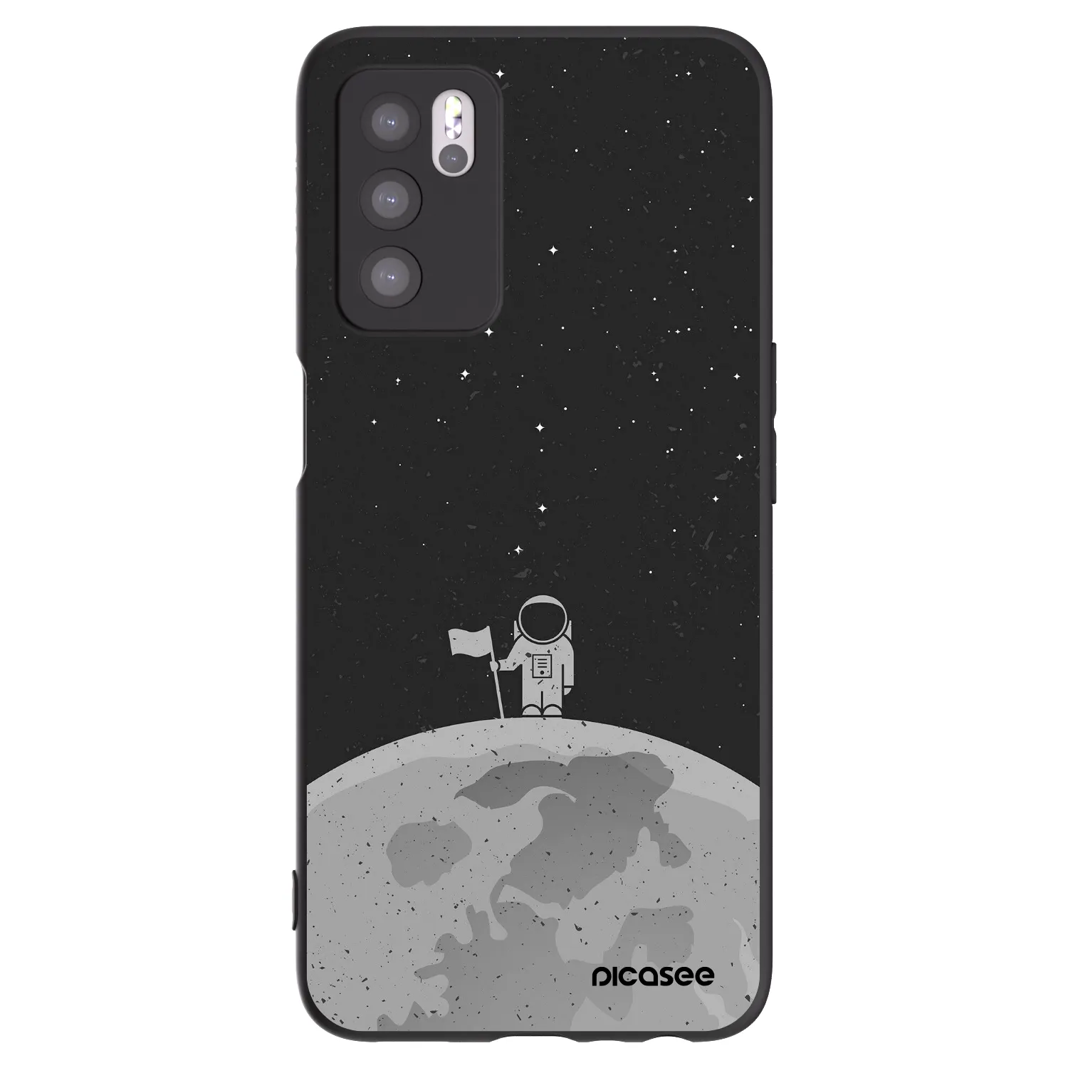 Picasee silikonový černý obal pro OPPO A16 - Astronaut