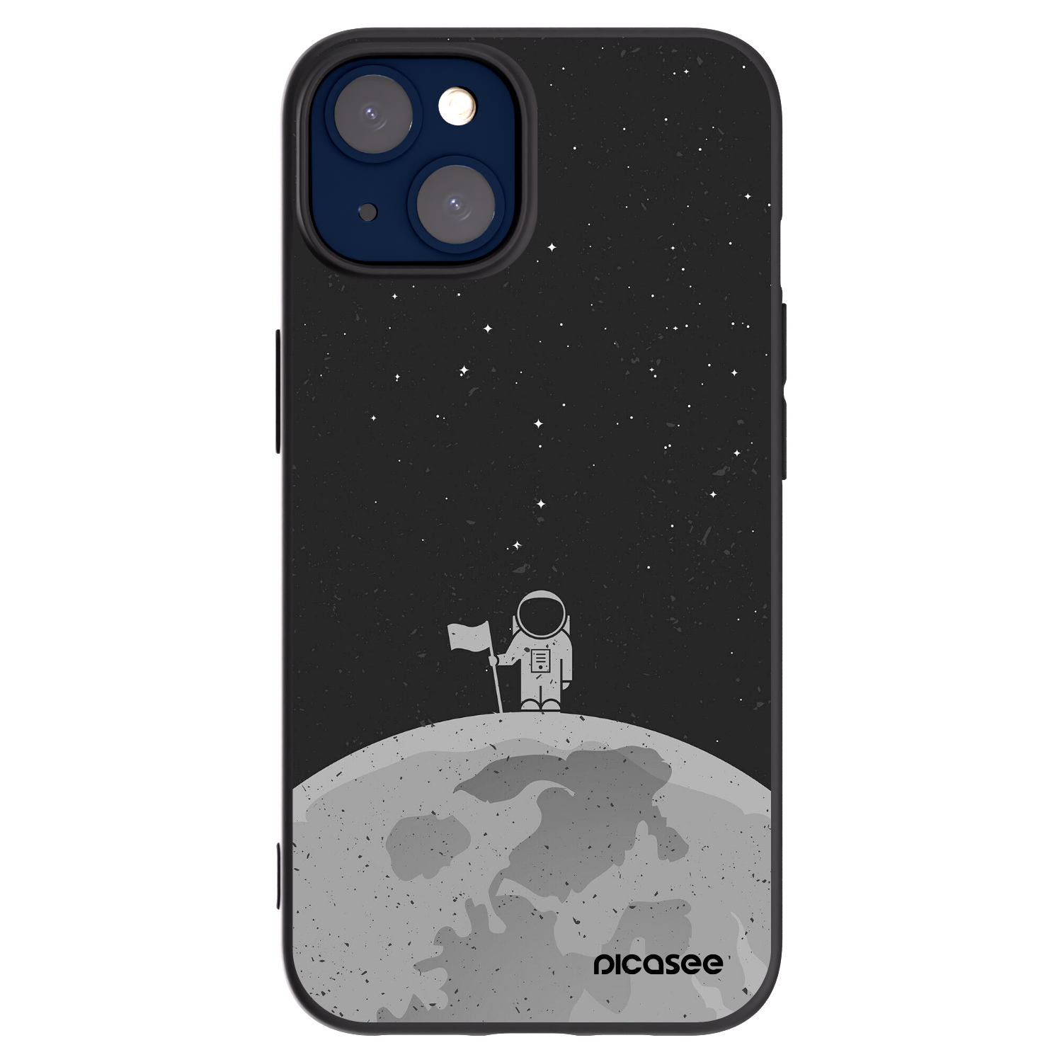 Picasee silikonový černý obal pro Apple iPhone 14 - Astronaut