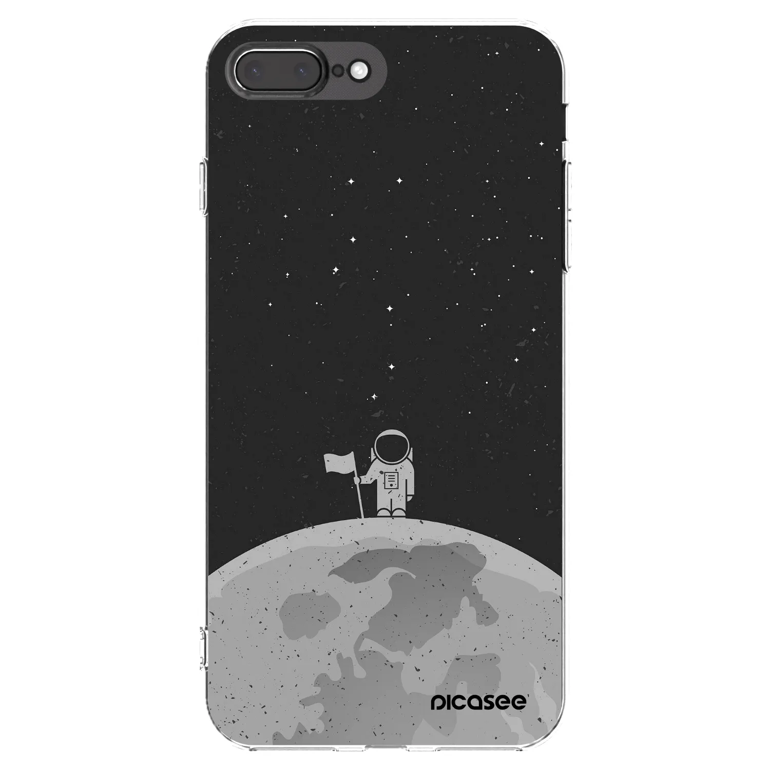 Picasee silikonový průhledný obal pro Apple iPhone 8 Plus - Astronaut