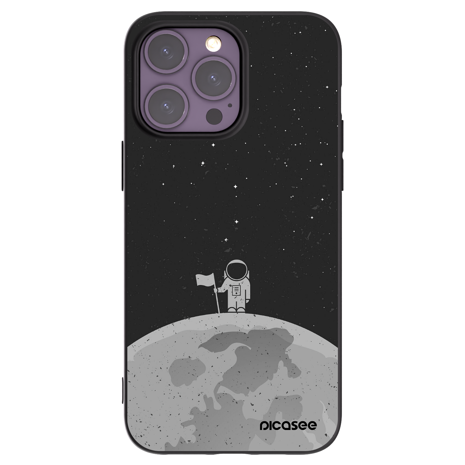 Picasee silikonový černý obal pro Apple iPhone 14 Pro Max - Astronaut