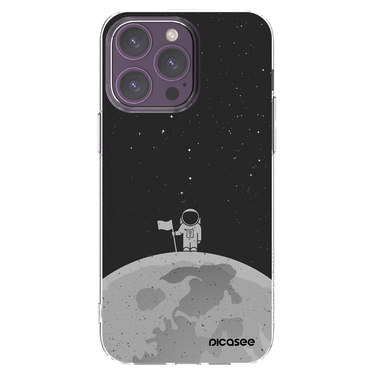Picasee silikonový průhledný obal pro Apple iPhone 14 Pro Max - Astronaut