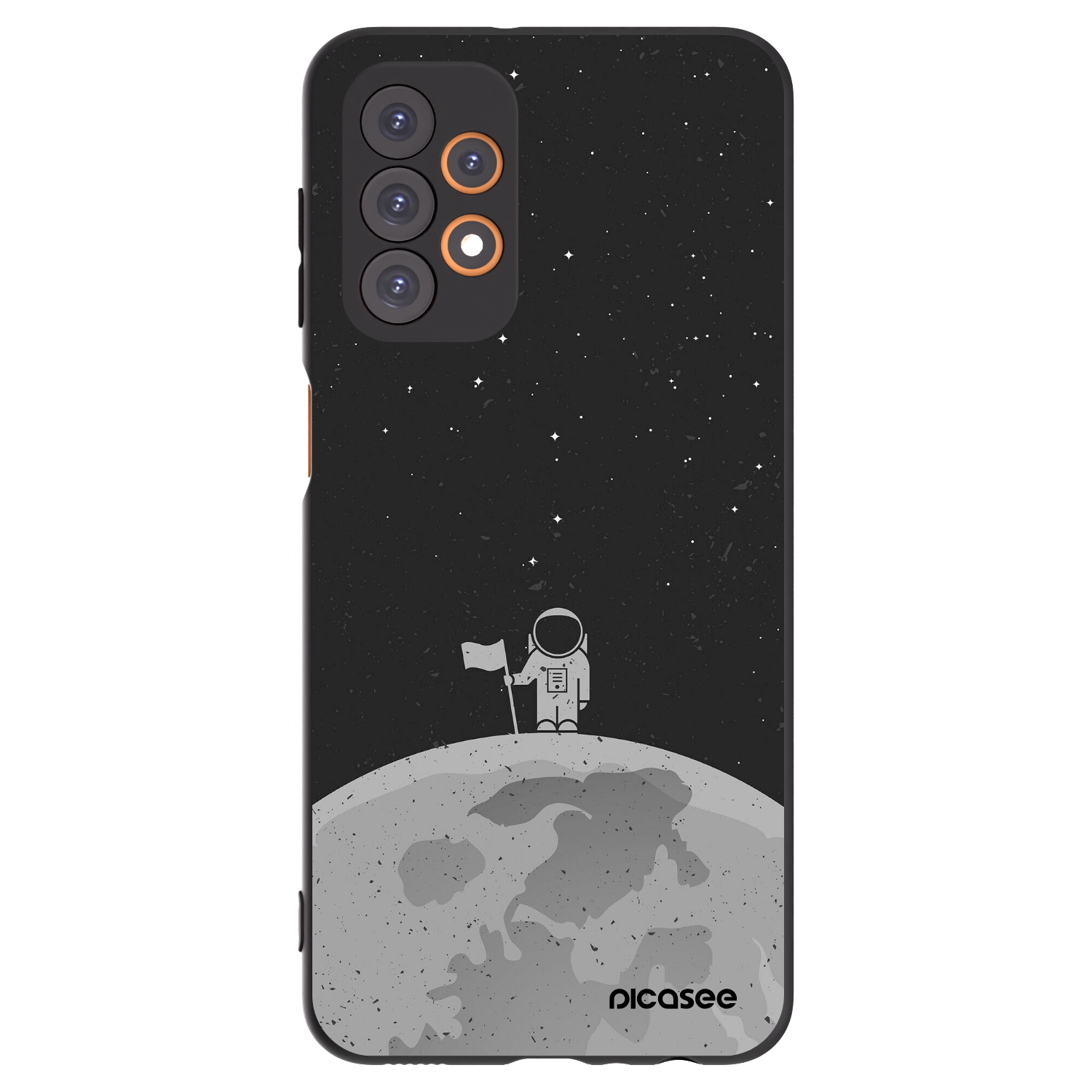 Picasee silikonový černý obal pro Samsung Galaxy A23 A236B 5G - Astronaut