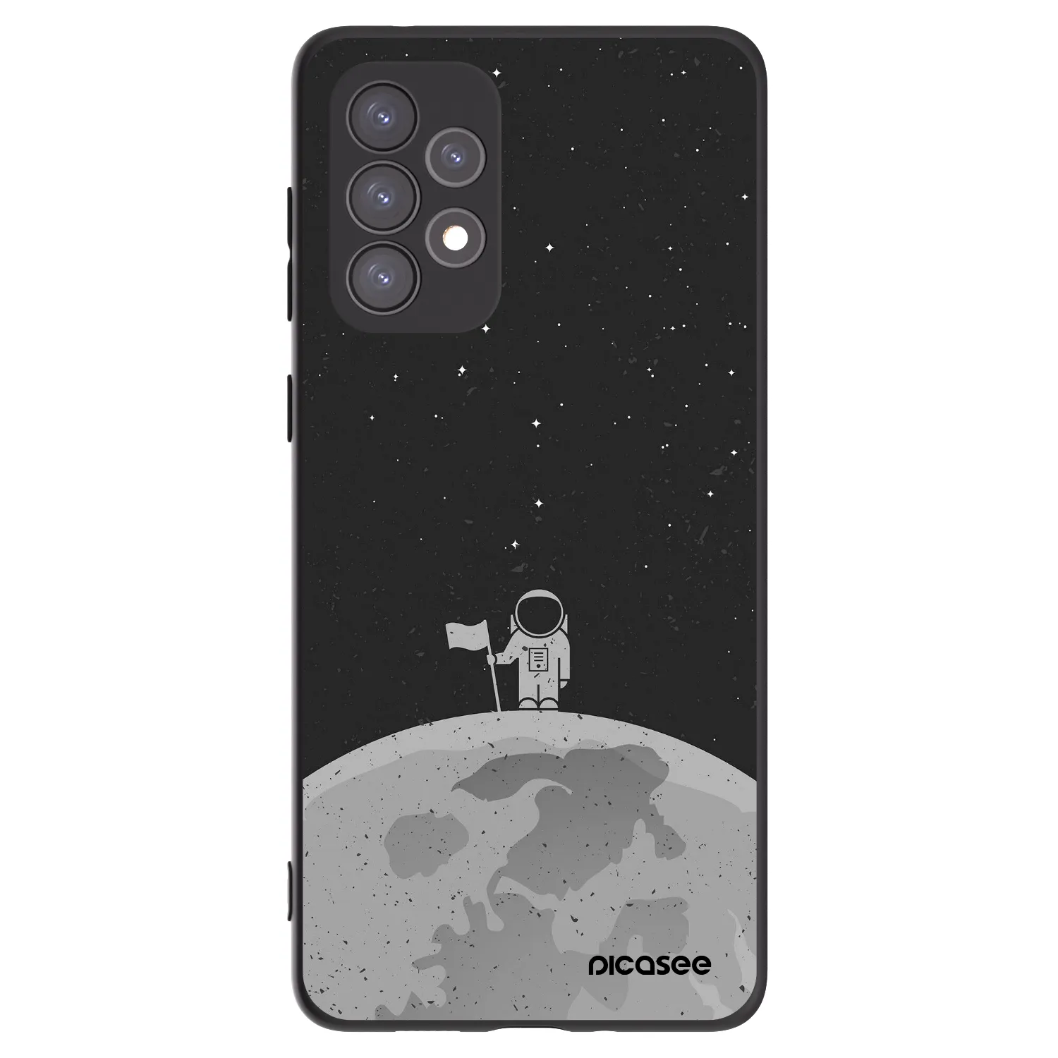 Picasee silikonový černý obal pro Samsung Galaxy A73 5G - Astronaut