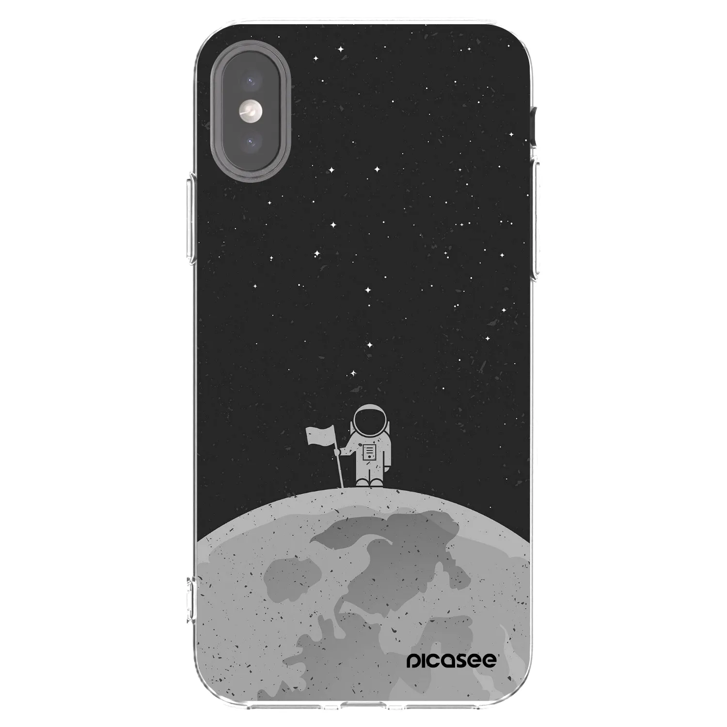 Picasee silikonový průhledný obal pro Apple iPhone X/XS - Astronaut