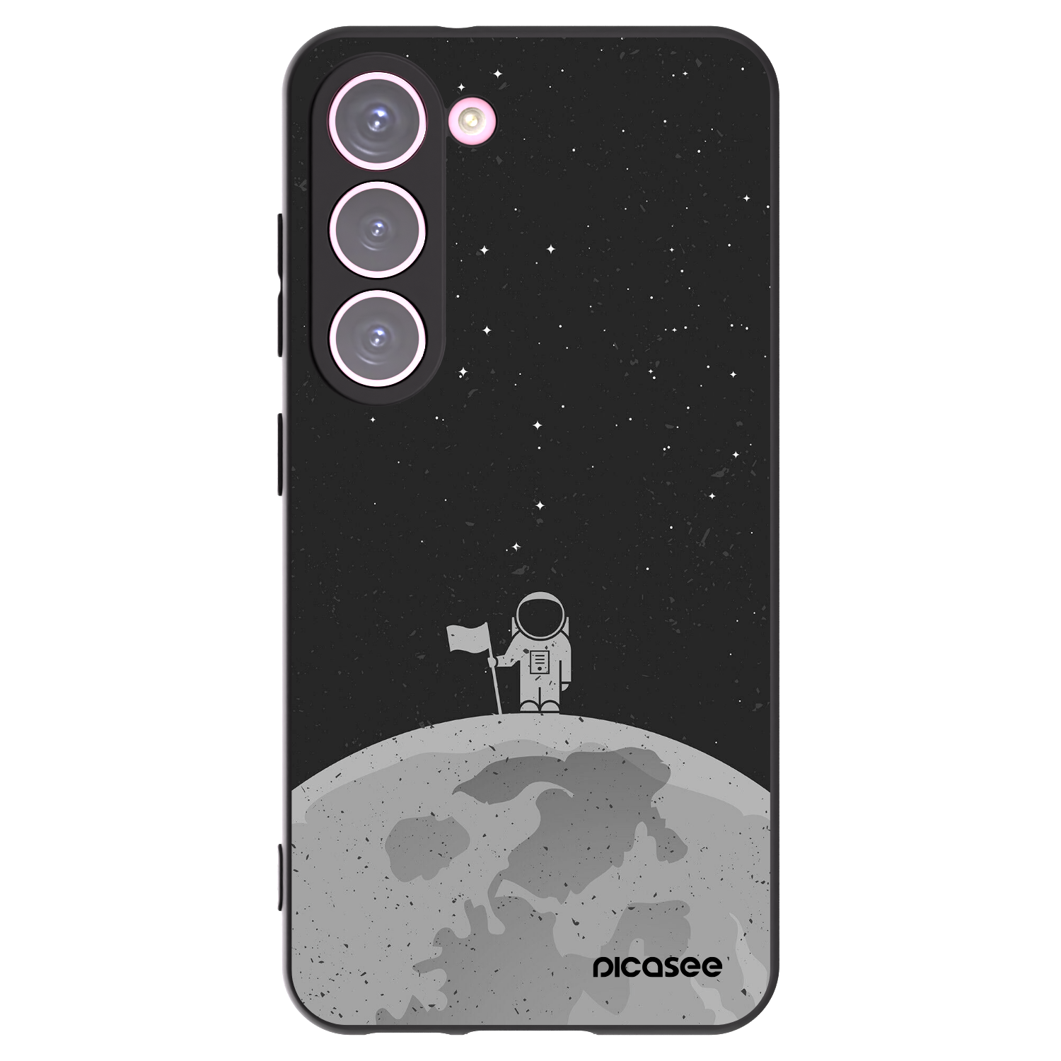 Picasee silikonový černý obal pro Samsung Galaxy S23 5G - Astronaut