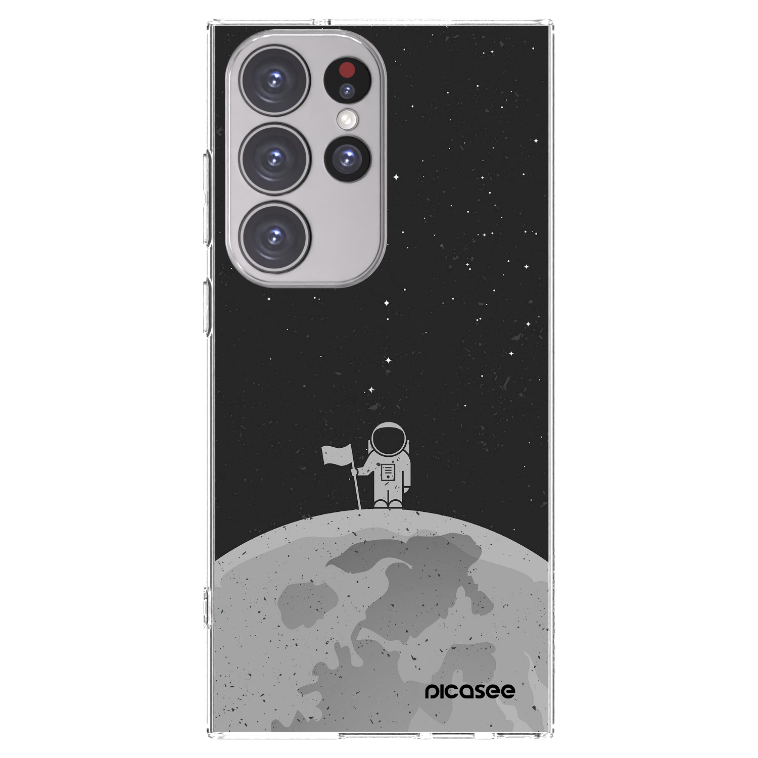 Picasee silikonový průhledný obal pro Samsung Galaxy S23 Ultra 5G - Astronaut