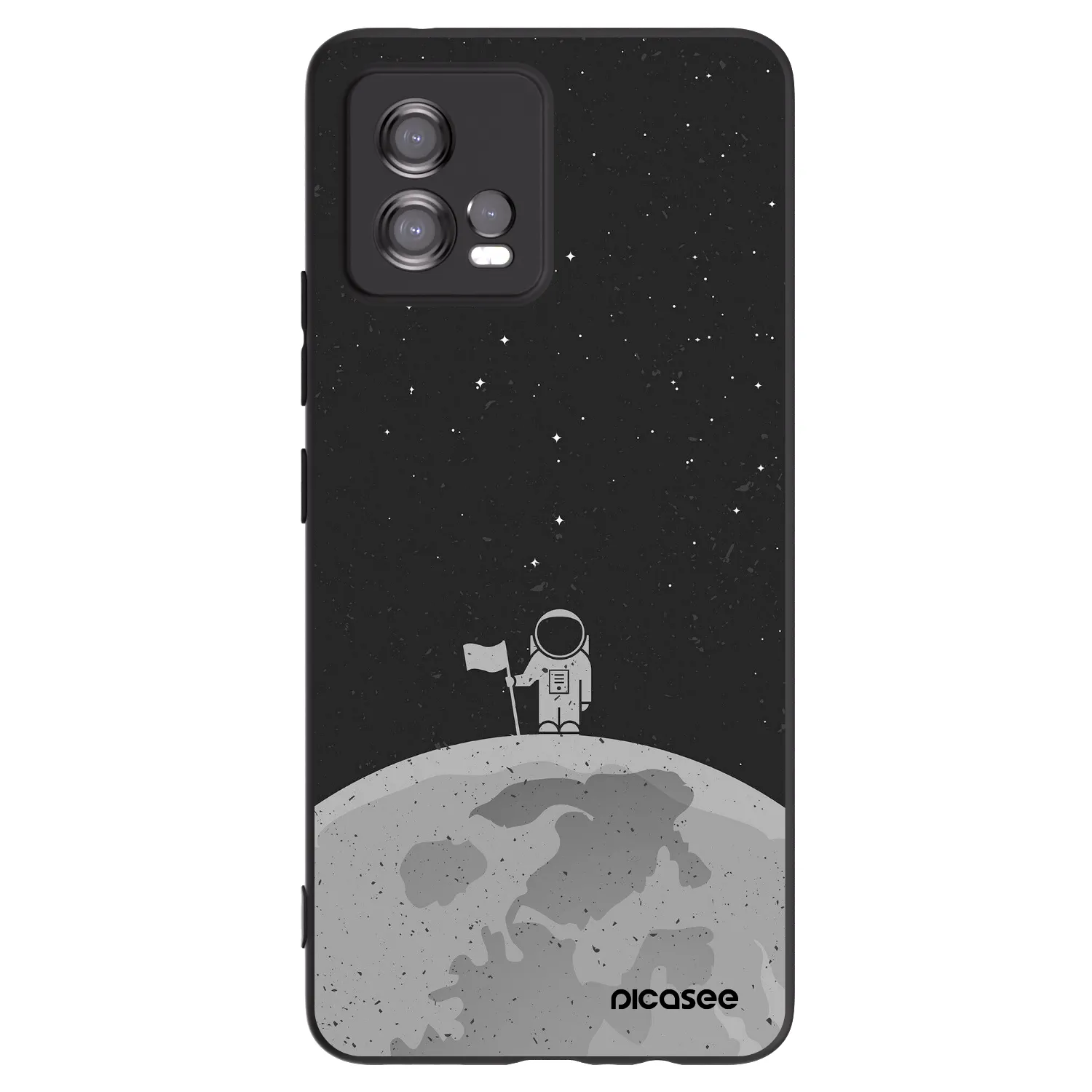 Picasee silikonový černý obal pro Motorola Moto G72 - Astronaut