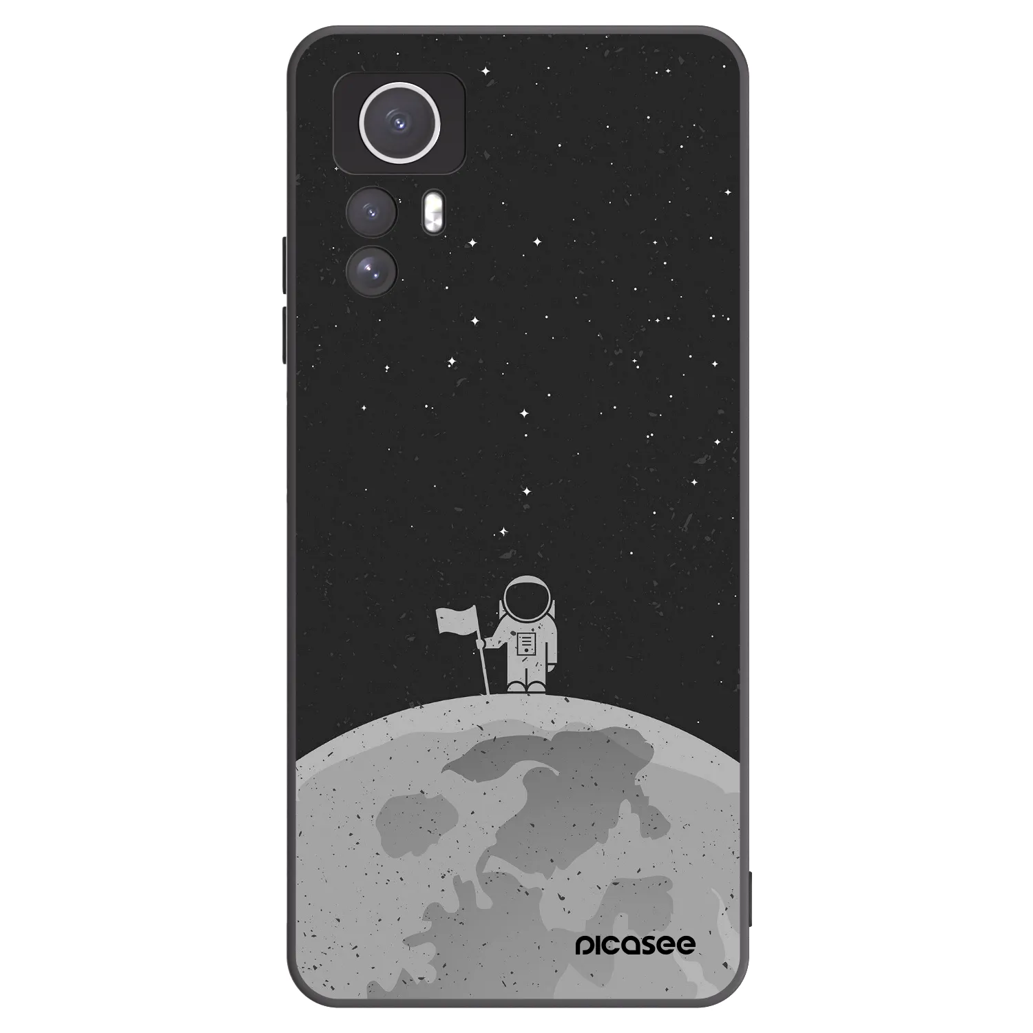 Picasee silikonový černý obal pro Xiaomi Redmi Note 12S - Astronaut