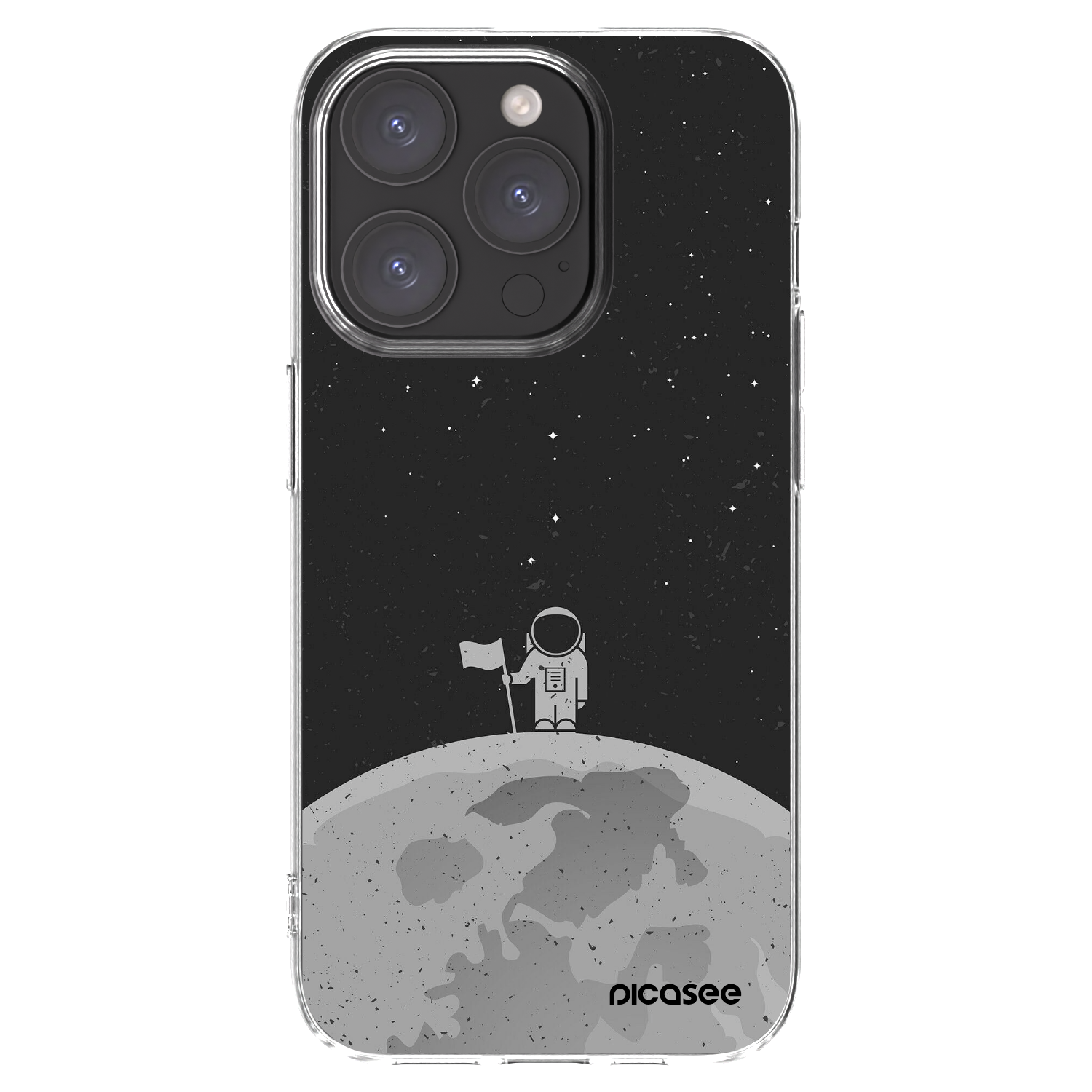 Picasee silikonový průhledný obal pro Apple iPhone 15 Pro - Astronaut