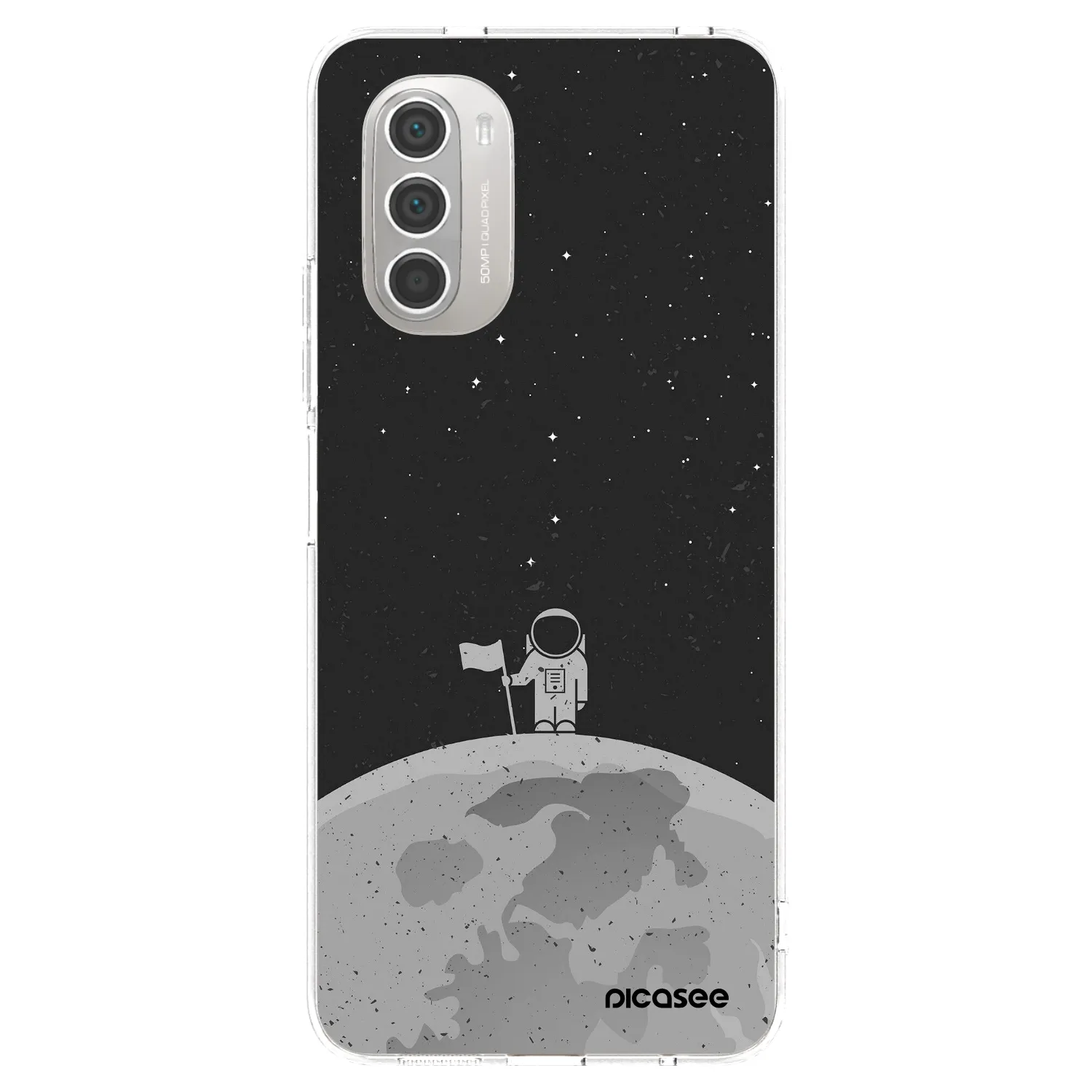 Picasee silikonový průhledný obal pro Motorola Moto G51 - Astronaut