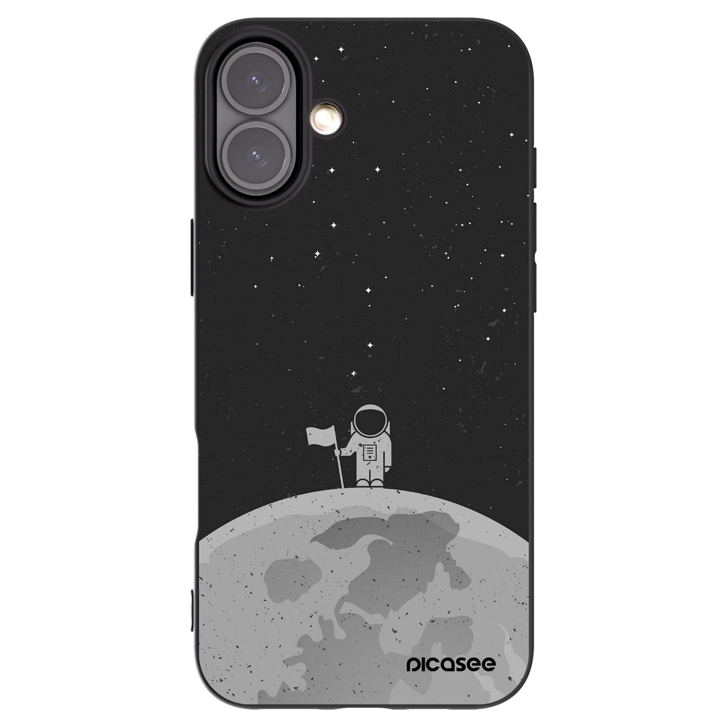 Picasee silikonový černý obal pro Apple iPhone 16 Plus - Astronaut