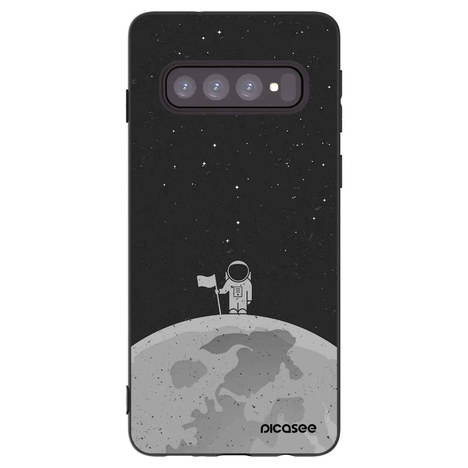 Picasee silikonový černý obal pro Samsung Galaxy S10 G973 - Astronaut