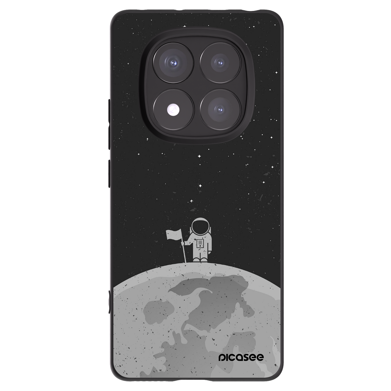 Picasee silikonový černý obal pro Xiaomi Redmi Note 14 Pro 5G - Astronaut
