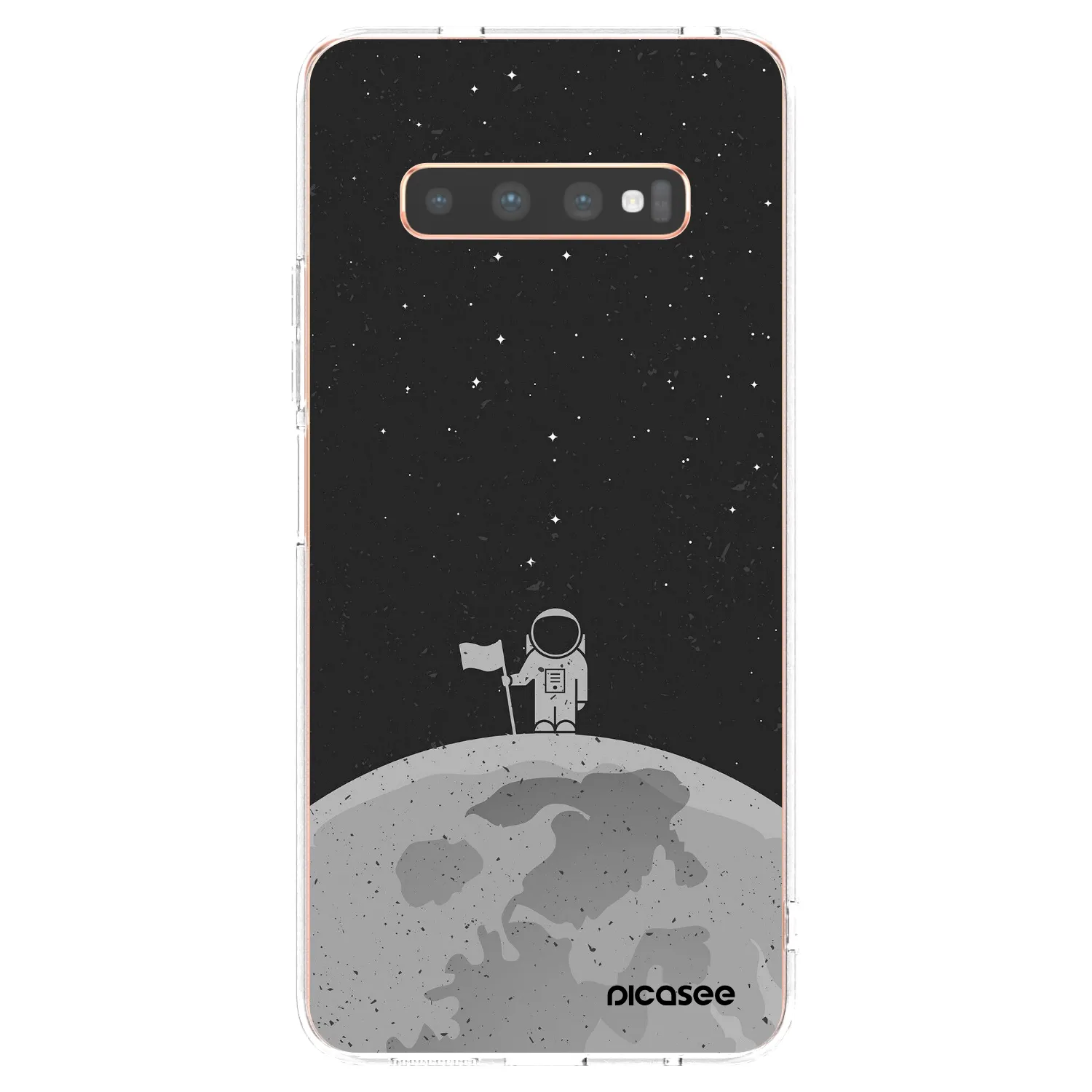 Picasee silikonový průhledný obal pro Samsung Galaxy S10 Plus G975 - Astronaut