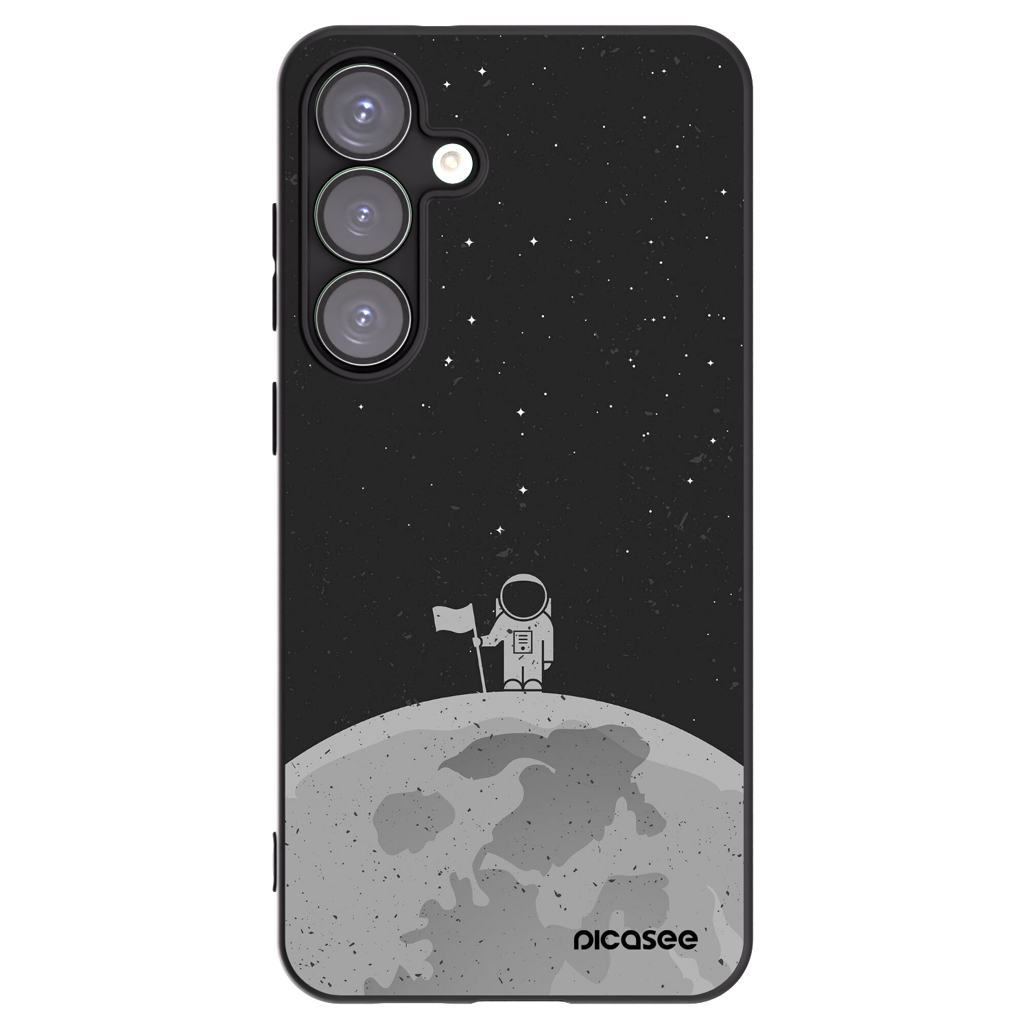 Picasee silikonový černý obal pro Samsung Galaxy S25+ 5G - Astronaut