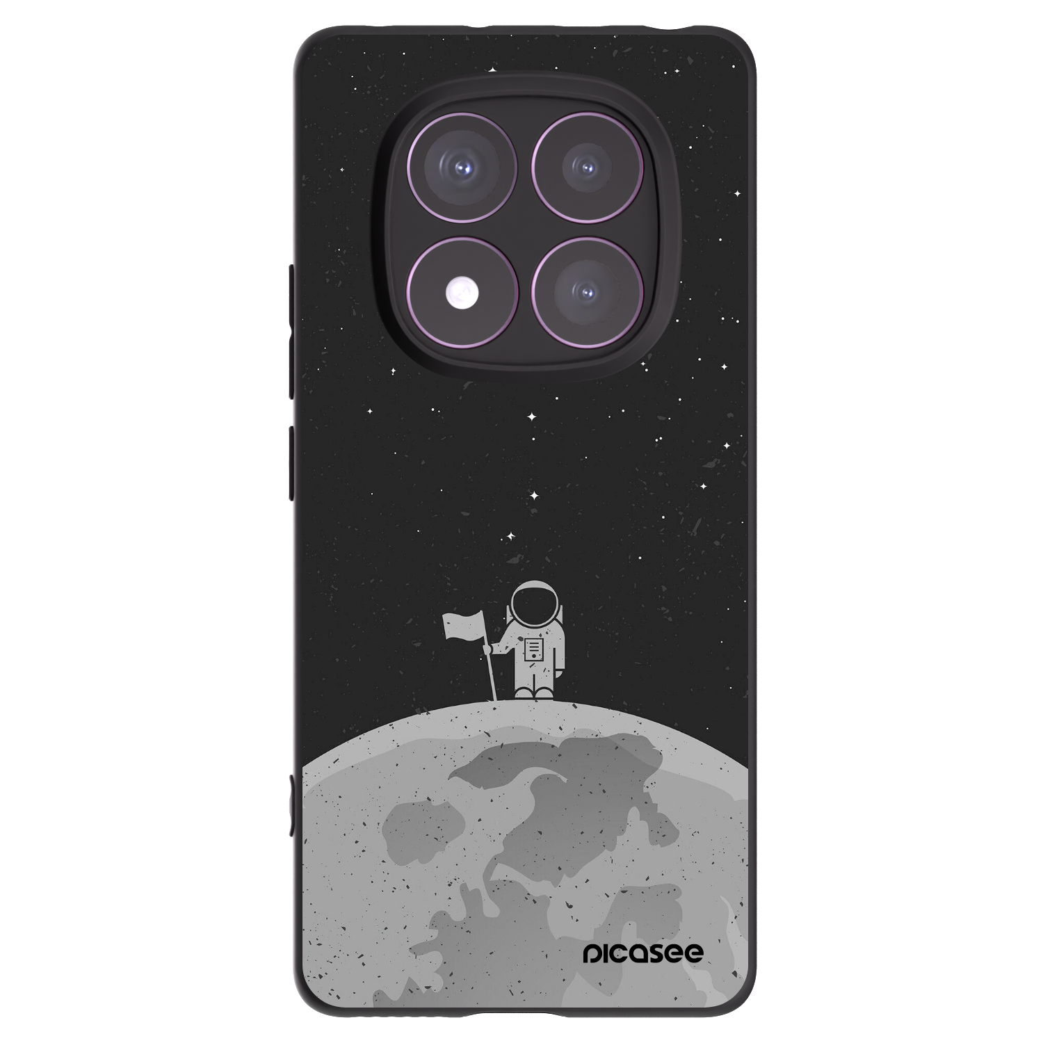 Picasee silikonový černý obal pro Xiaomi Redmi Note 14 Pro 4G - Astronaut
