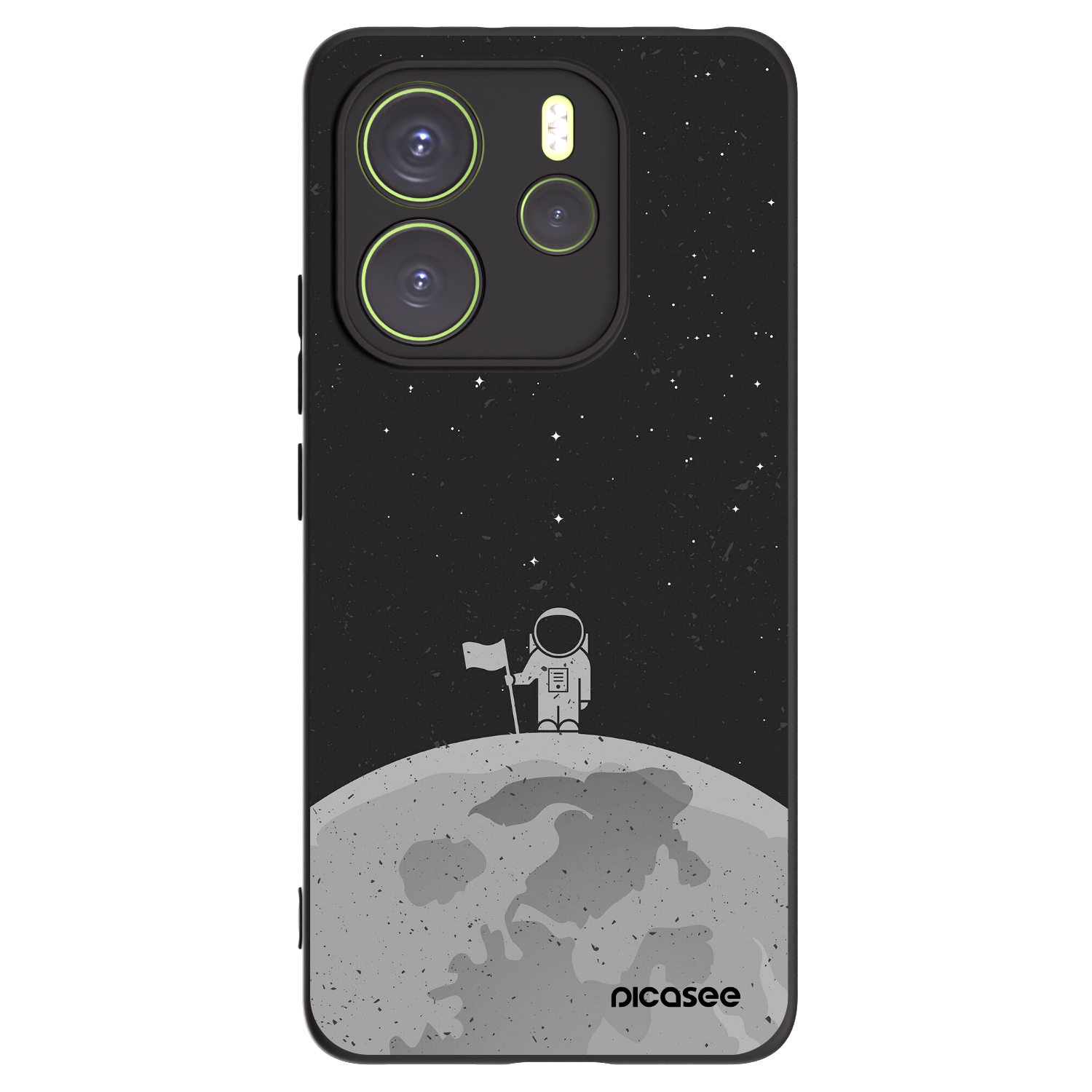 Picasee silikonový černý obal pro Xiaomi Redmi Note 14 4G - Astronaut