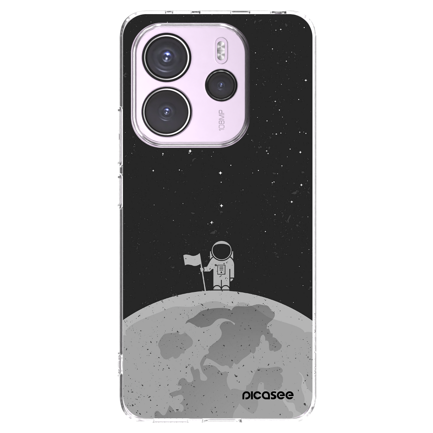 Picasee silikonový průhledný obal pro Xiaomi Redmi Note 14 4G - Astronaut
