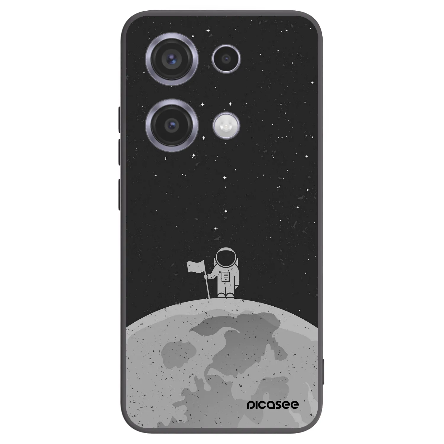 Picasee silikonový černý obal pro Xiaomi Redmi Note 14S - Astronaut