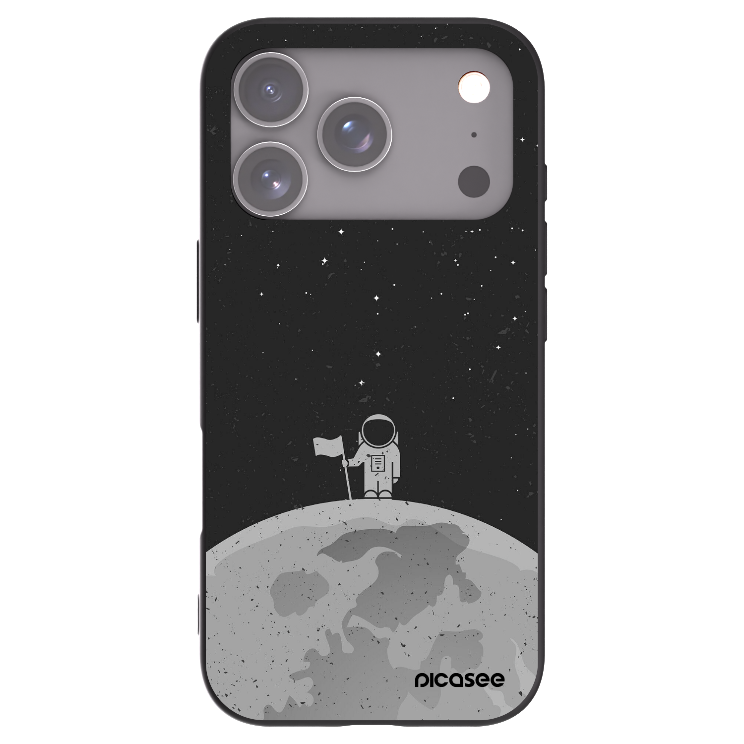 Picasee silikonový černý obal pro Apple iPhone 17 Pro - Astronaut