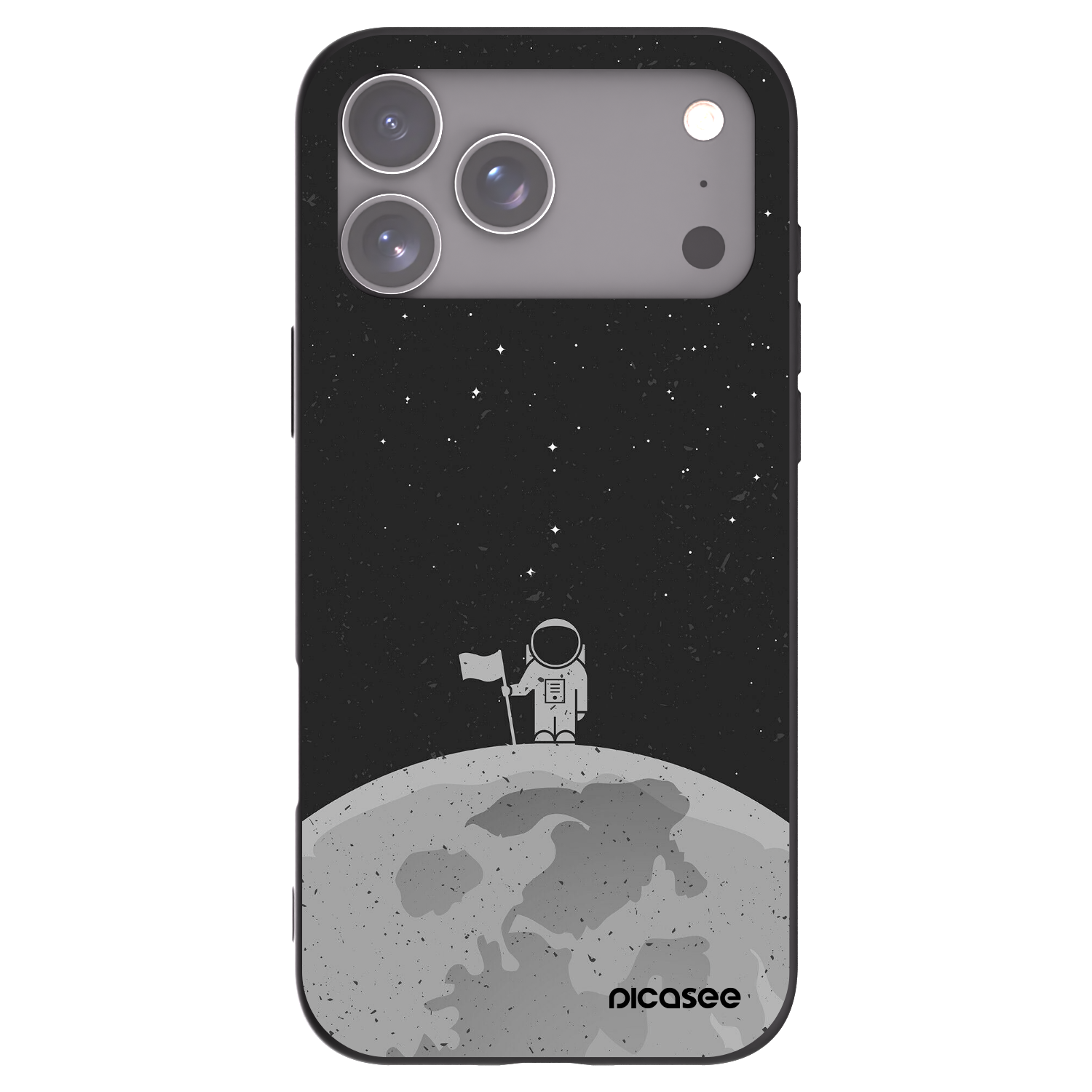 Picasee silikonový černý obal pro Apple iPhone 17 Pro Max - Astronaut