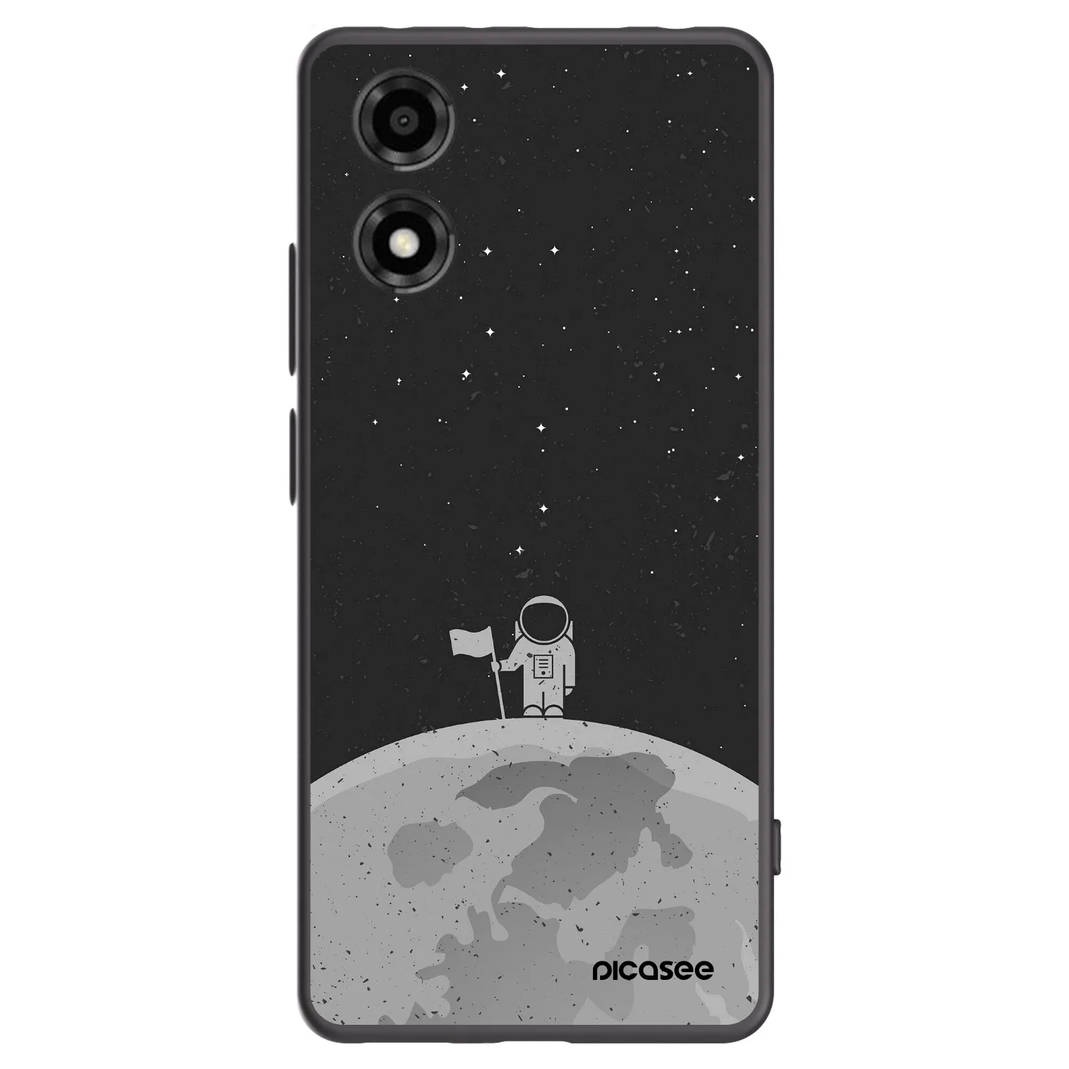 Picasee silikonový černý obal pro Motorola Moto E14 - Astronaut