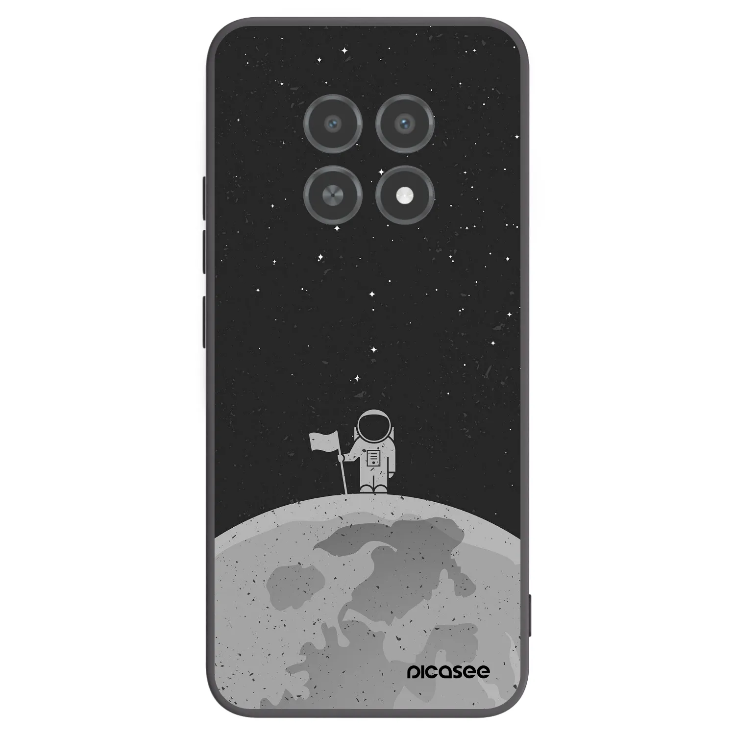 Picasee silikonový černý obal pro Realme 12X - Astronaut