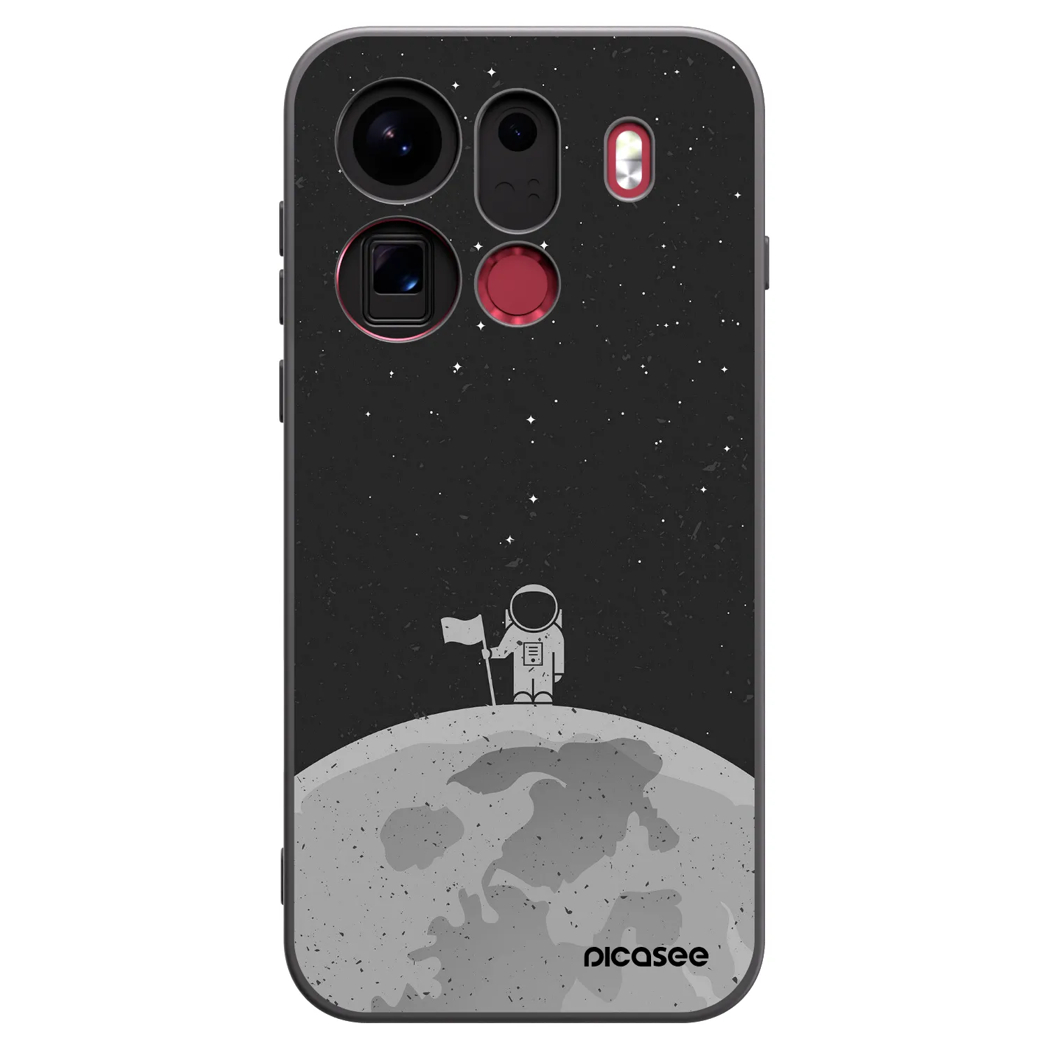 Picasee silikonový černý obal pro OPPO Find X9 Pro - Astronaut