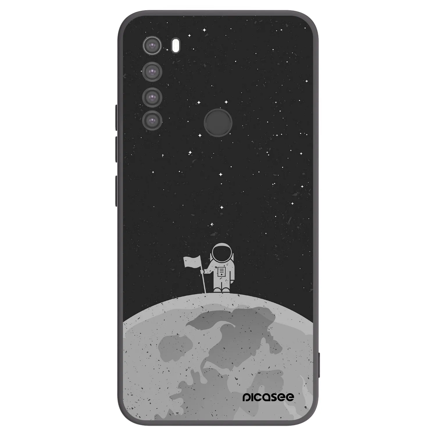 Picasee silikonový černý obal pro Xiaomi Redmi Note 8 - Astronaut