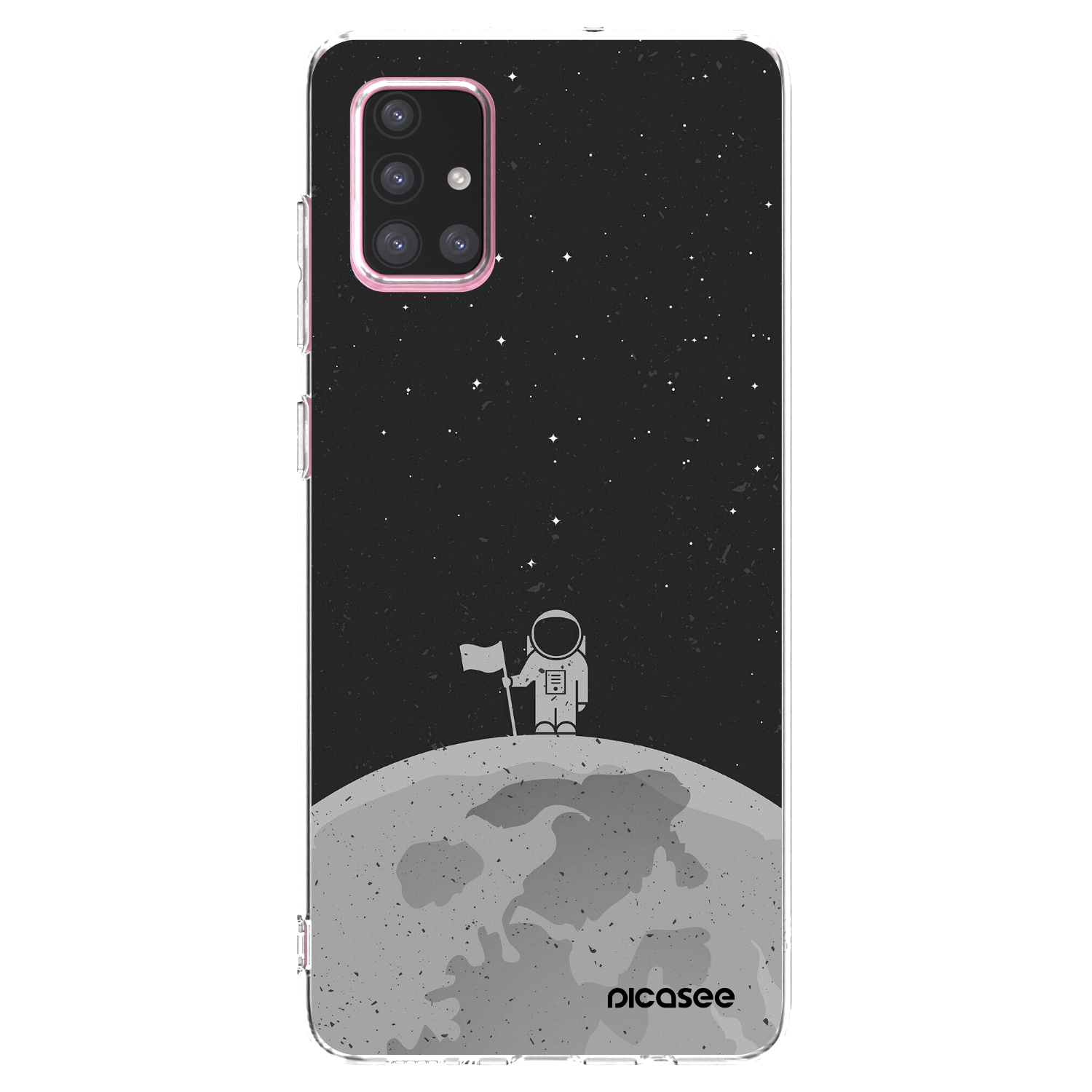 Picasee silikonový průhledný obal pro Samsung Galaxy A71 A715F - Astronaut